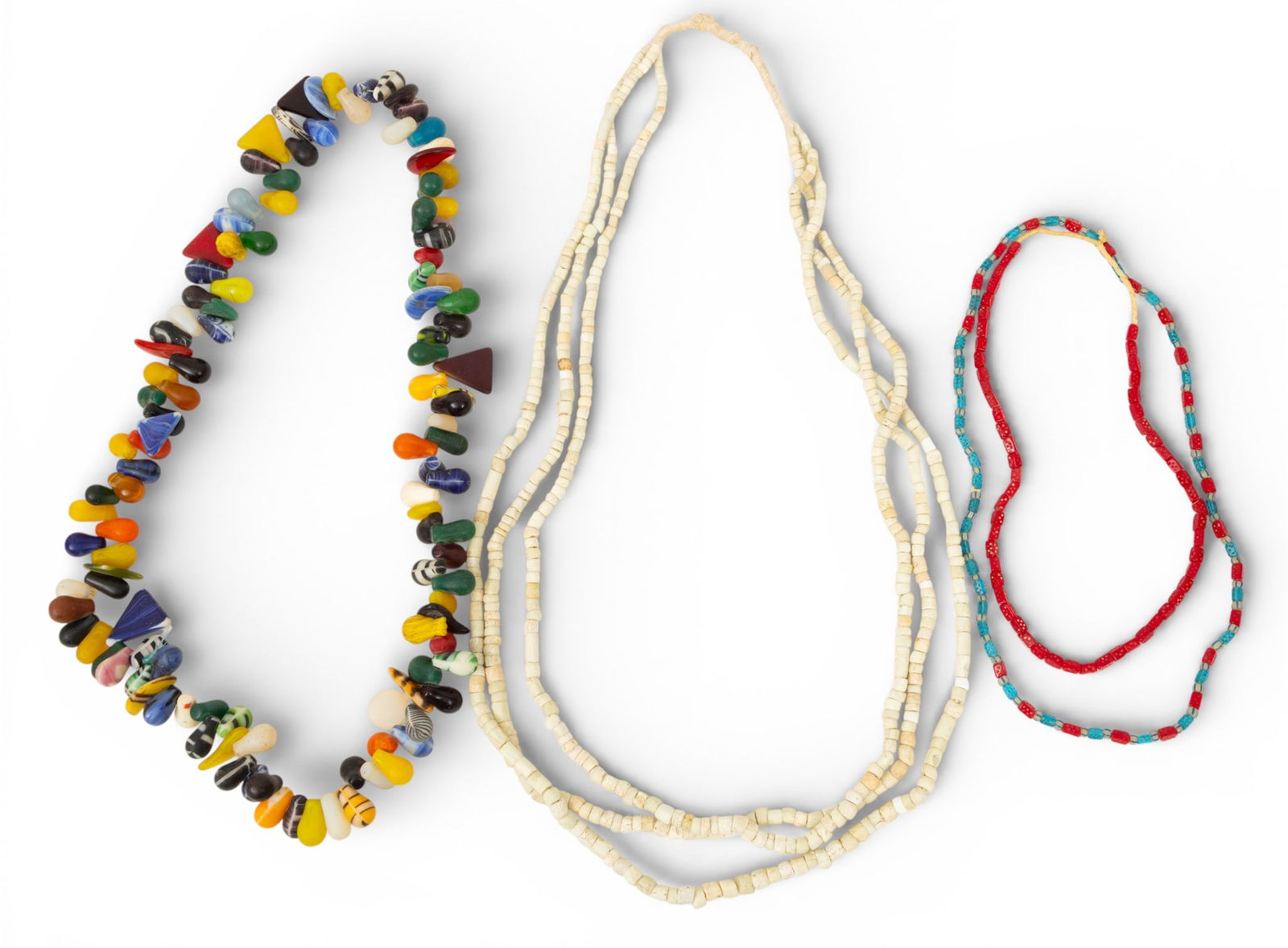 Four African Trade Bead Necklaces 4 PCS (1 of 7)
