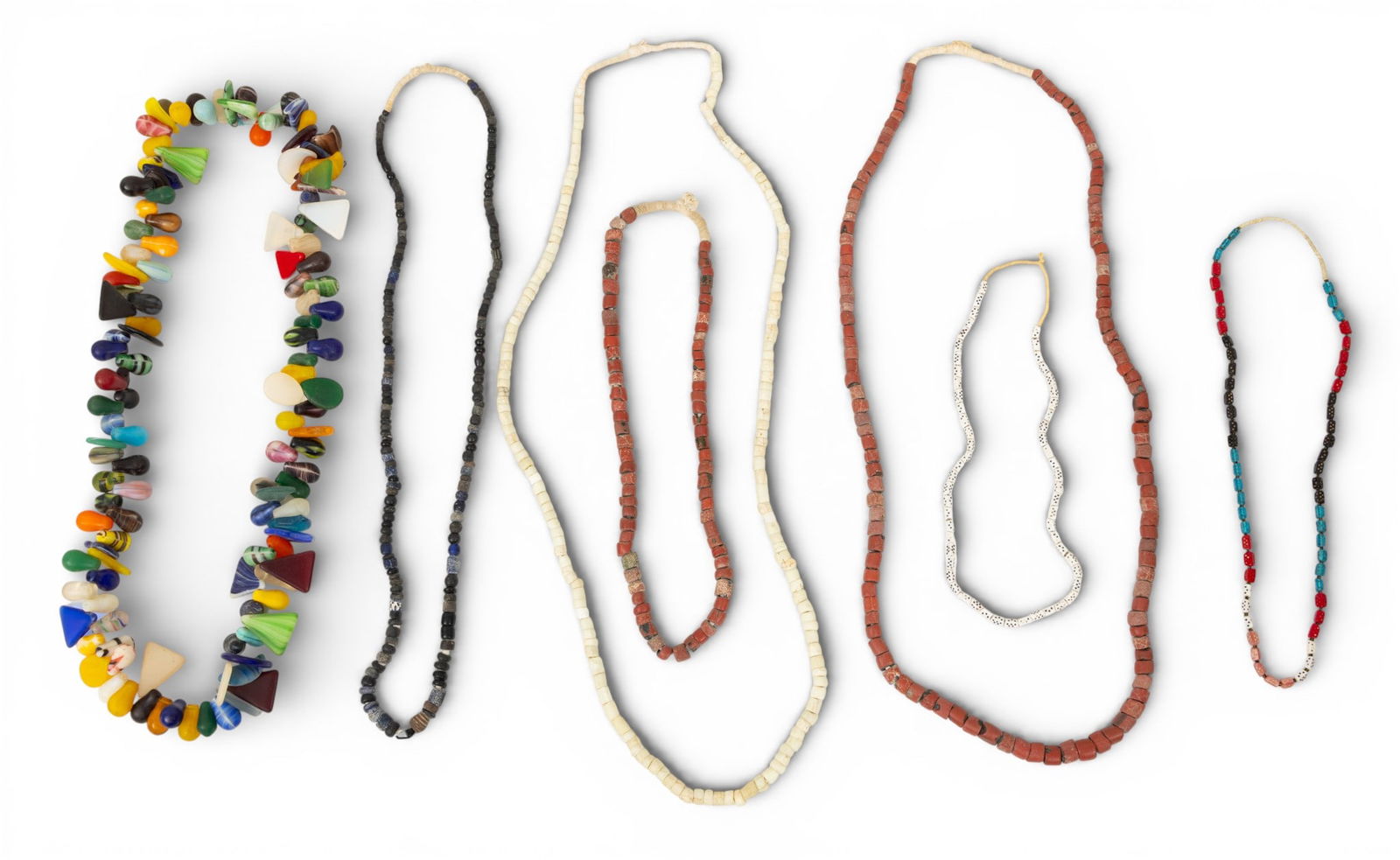 Seven African Trade Bead Necklaces (1 of 6)