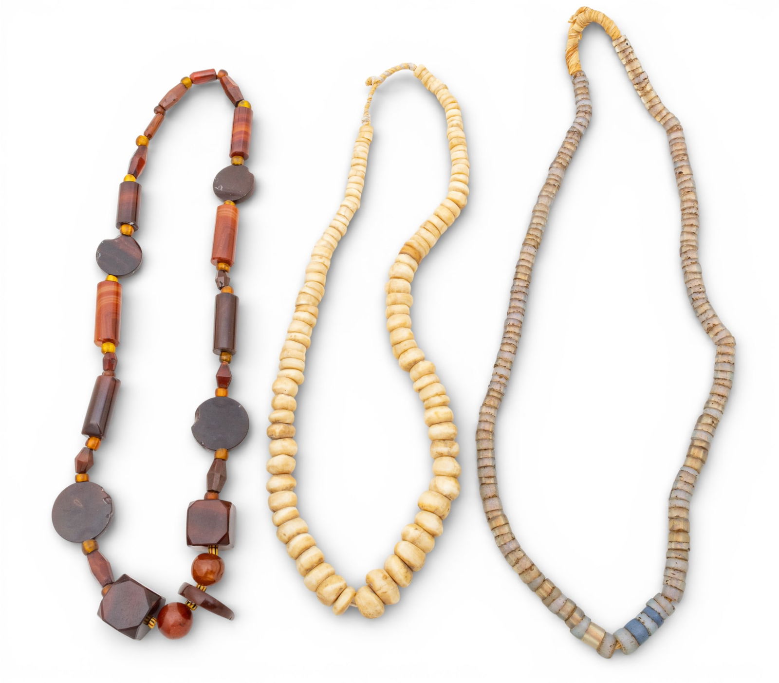 Three African Glass Trade Bead Necklaces 3 PCS (1 of 6)