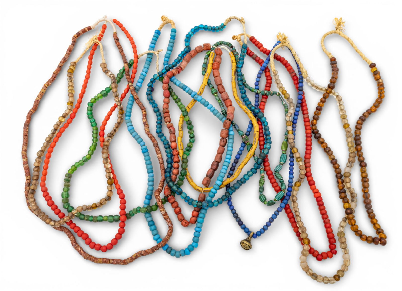 13 African Glass Trade Bead Necklace, Group, 13 PCS (1 of 7)