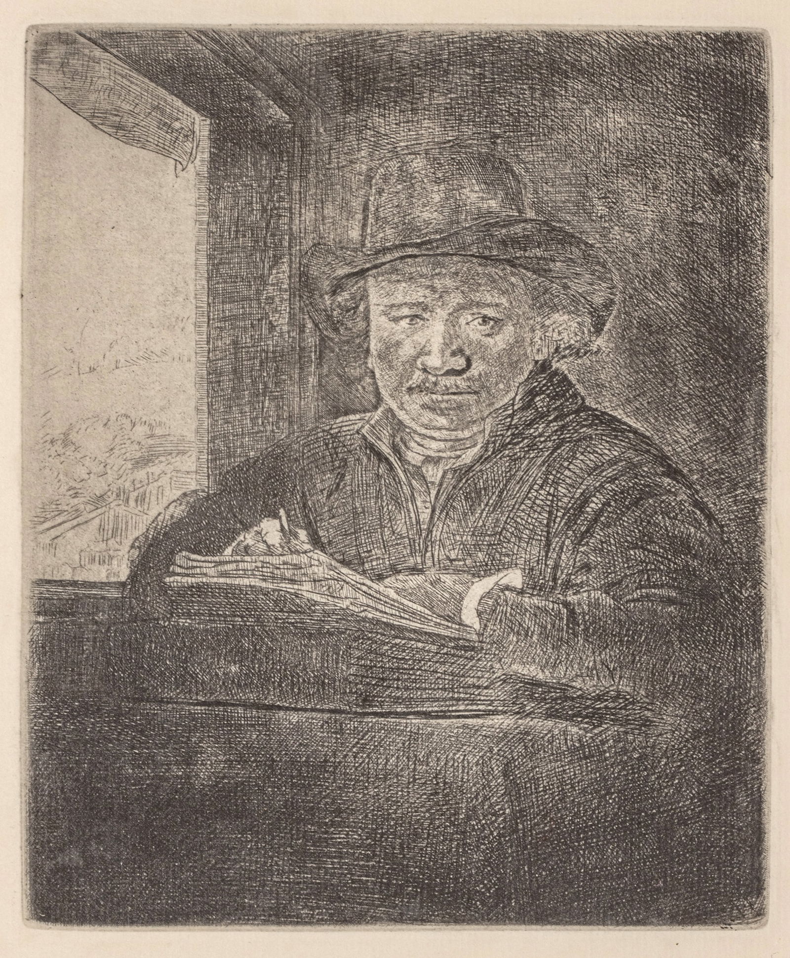 Rembrandt Van Rijn (Dutch, 1606-1669) Etching on Ingres D Arches Off White Laid Paper 1648 (1 of 6)