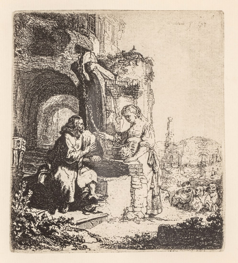 Rembrandt Van Rijn (Dutch, 1606-1669) Etching on Ingres D Arches Off White Laid Paper 1634 (1 of 8)