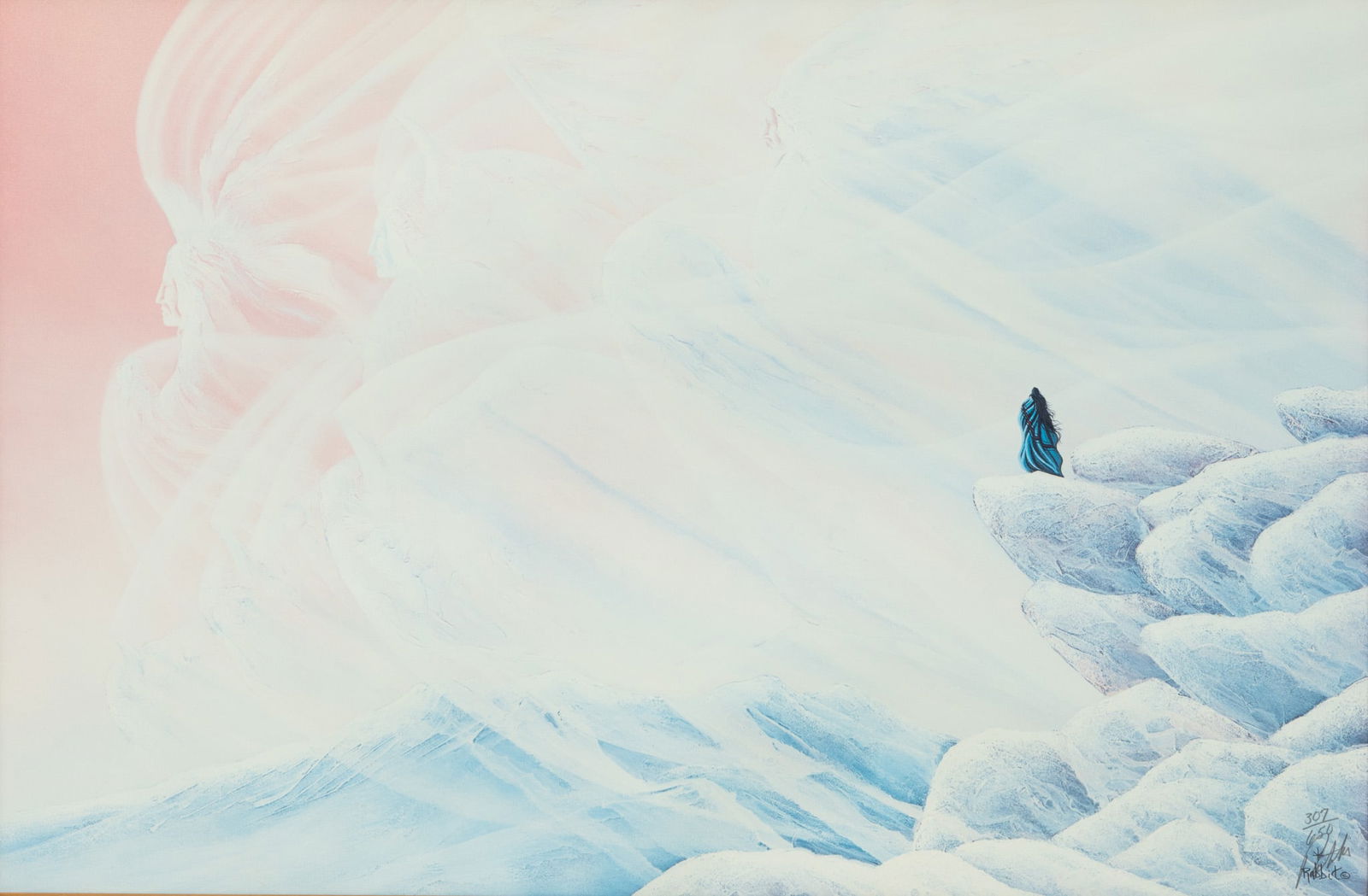 Bill (William) Rabbit (American, 1946-2012) Offset Lithograph on Paper, 'December Winds', H 16" W (1 of 6)