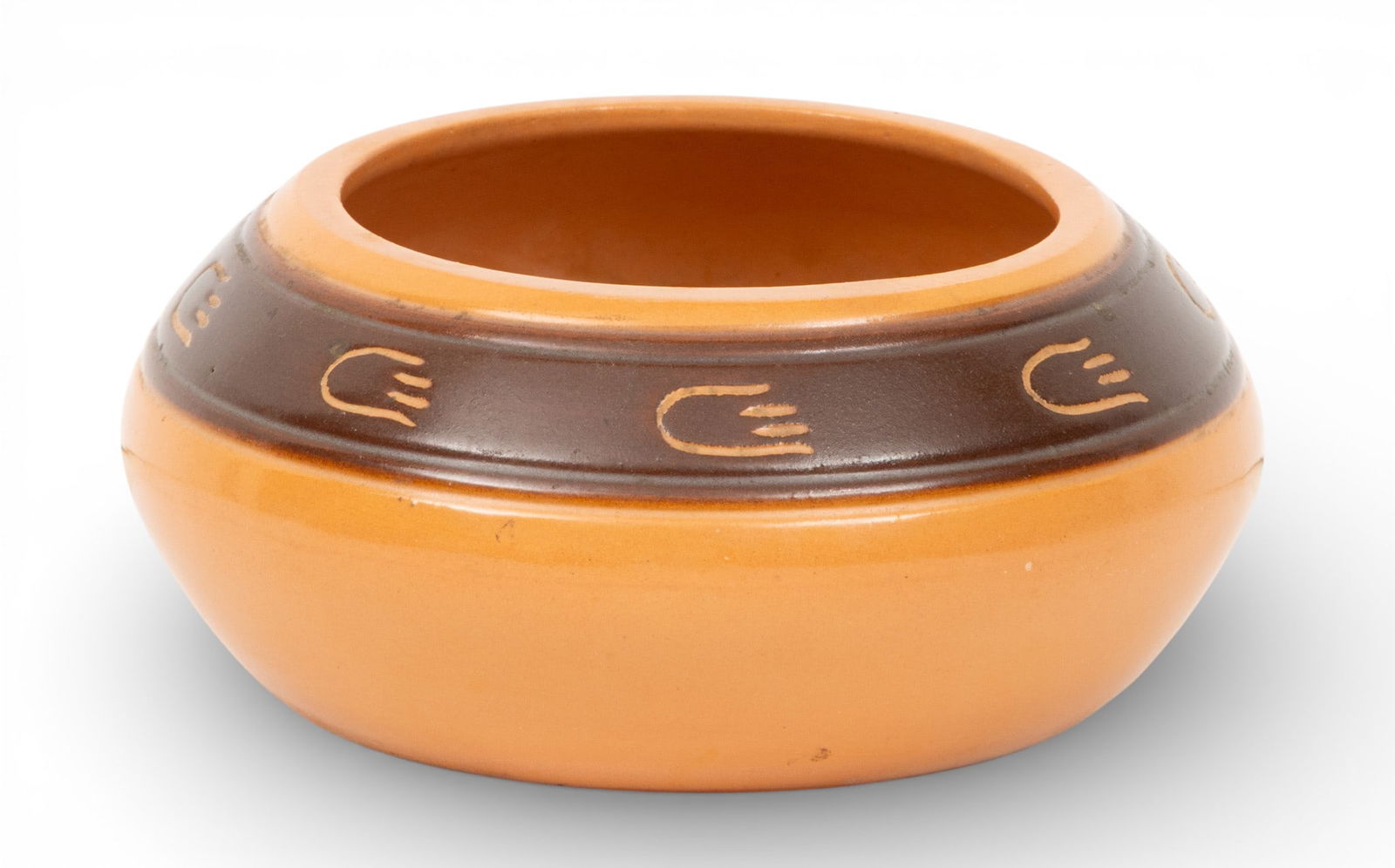 Santa Clara Pueblo Pottery Shallow Bowl, H 2.75" Dia. 5.5" (1 of 4)