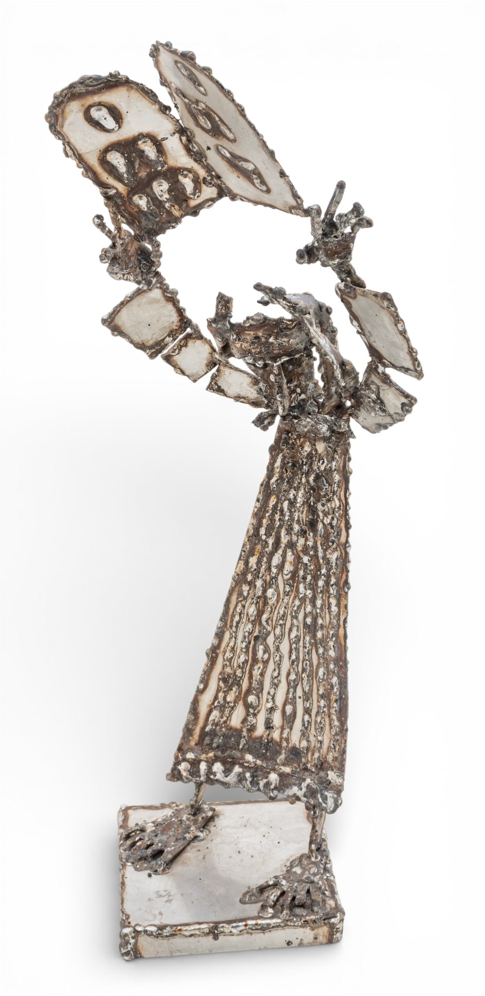 Marian Owczarski (Polish American, 1923-2010) Brutalist Welded Steel Sculpture 'Moses and Ten (1 of 9)