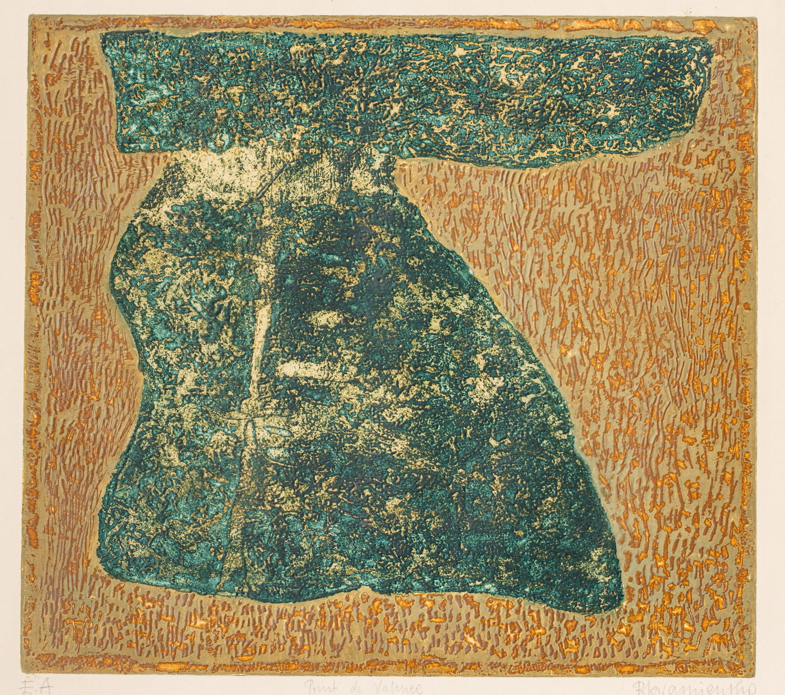 Barbara Kwasniewska (Polish, B. 1931) Aquatint and Etching on Paper 'Point De Valence', H 19.75" W (1 of 9)