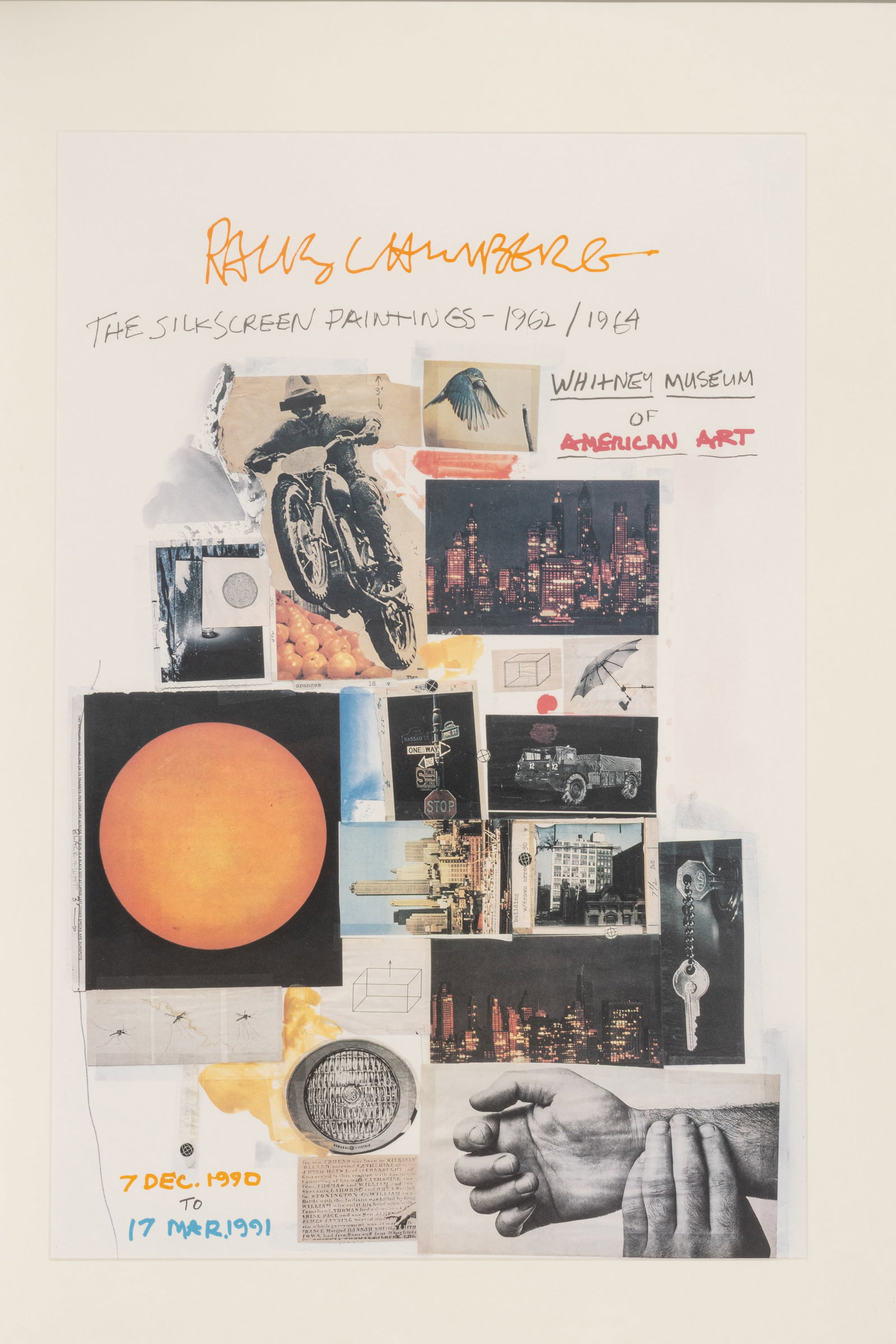 Robert Rauschenberg (American, 1925-2008) Offset Lithographic Poster on Paper 1990, 'Whiteny Museum (1 of 8)