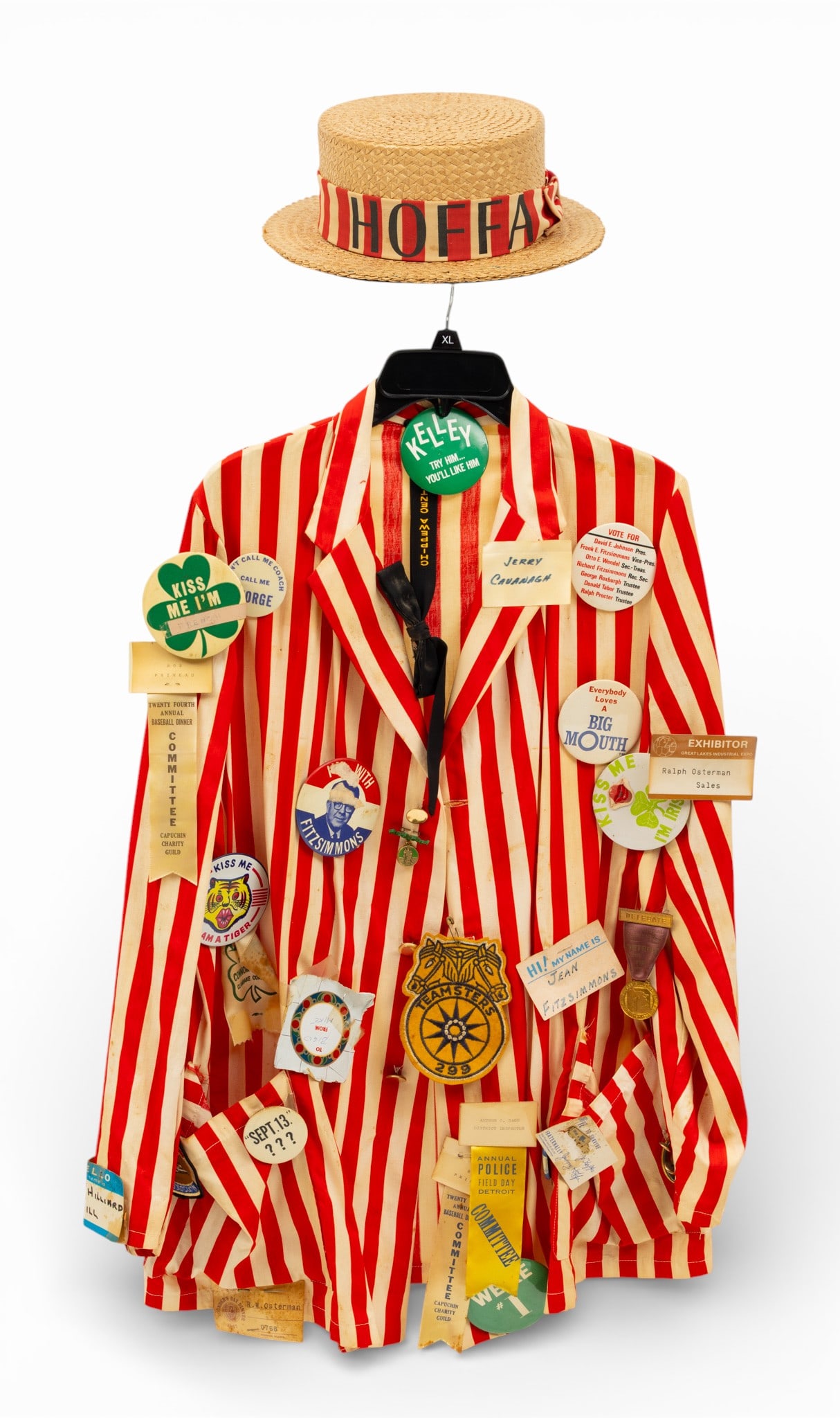 Jimmy Hoffa Delegate's Jacket and Boater Hat, 1950's -1960's (1 of 11)
