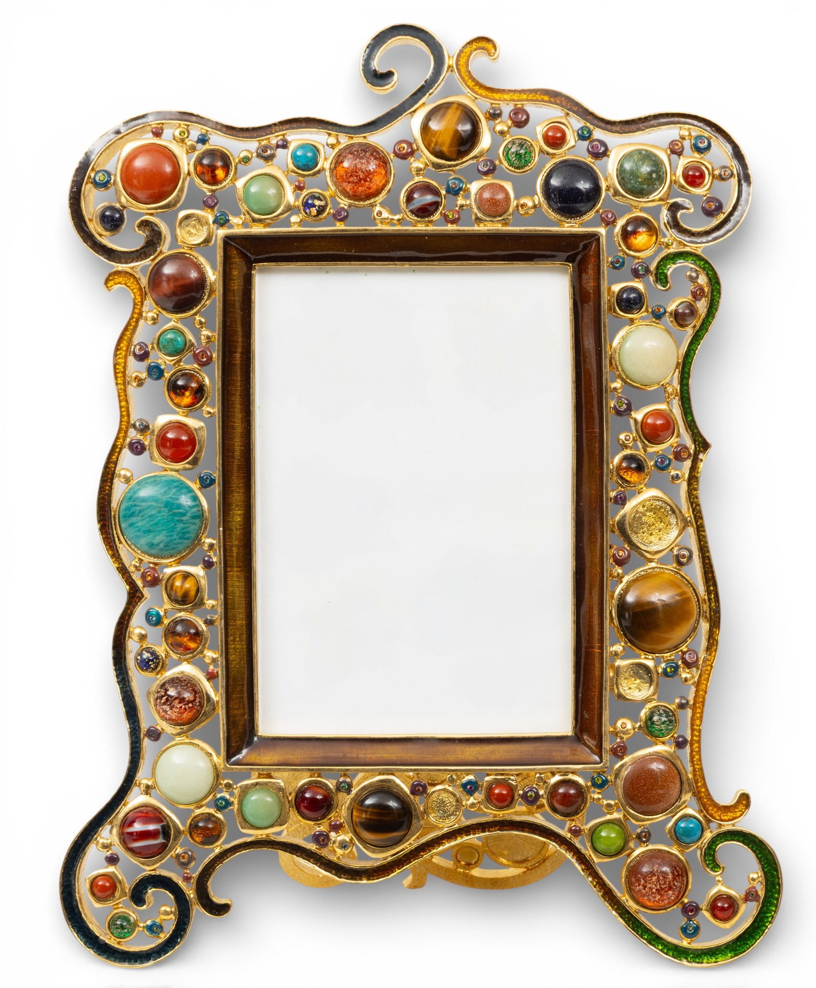 Jay Strongwater (American, B. 1960) Picture Frame, Ca. 2000, H 5.5" W 3.75" Frame Size: H 11.5" W (1 of 3)