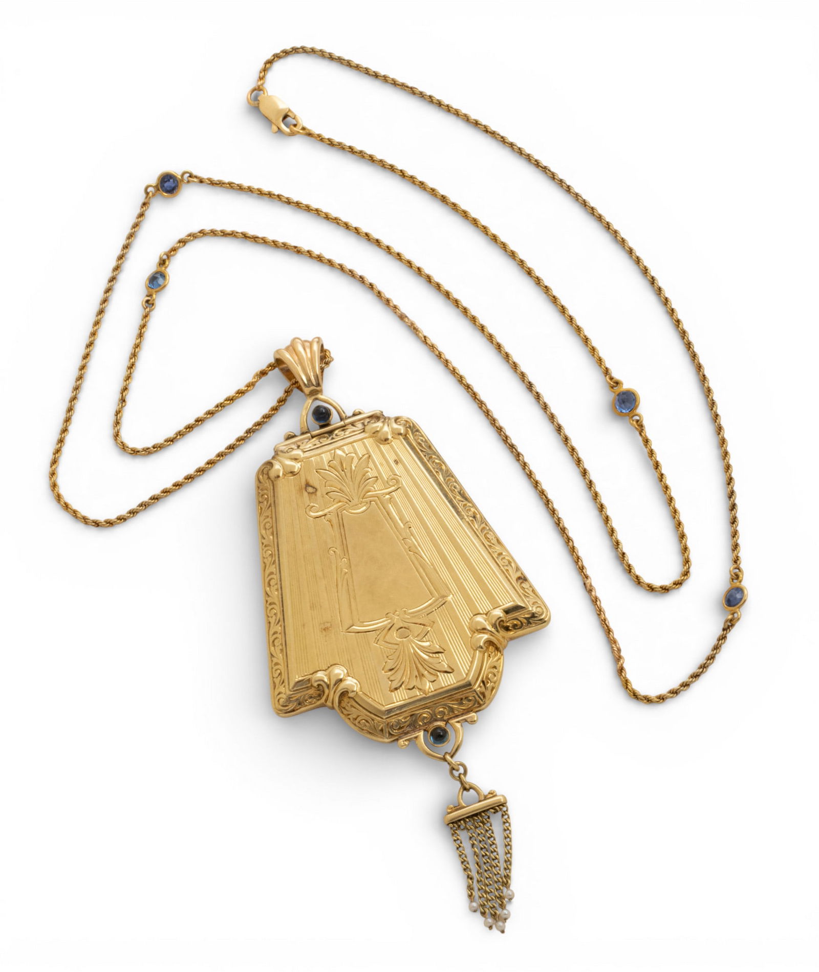 14K Gold Make up Pendant on 28" 14K Gold Chain 38 g 2 PCS (1 of 10)