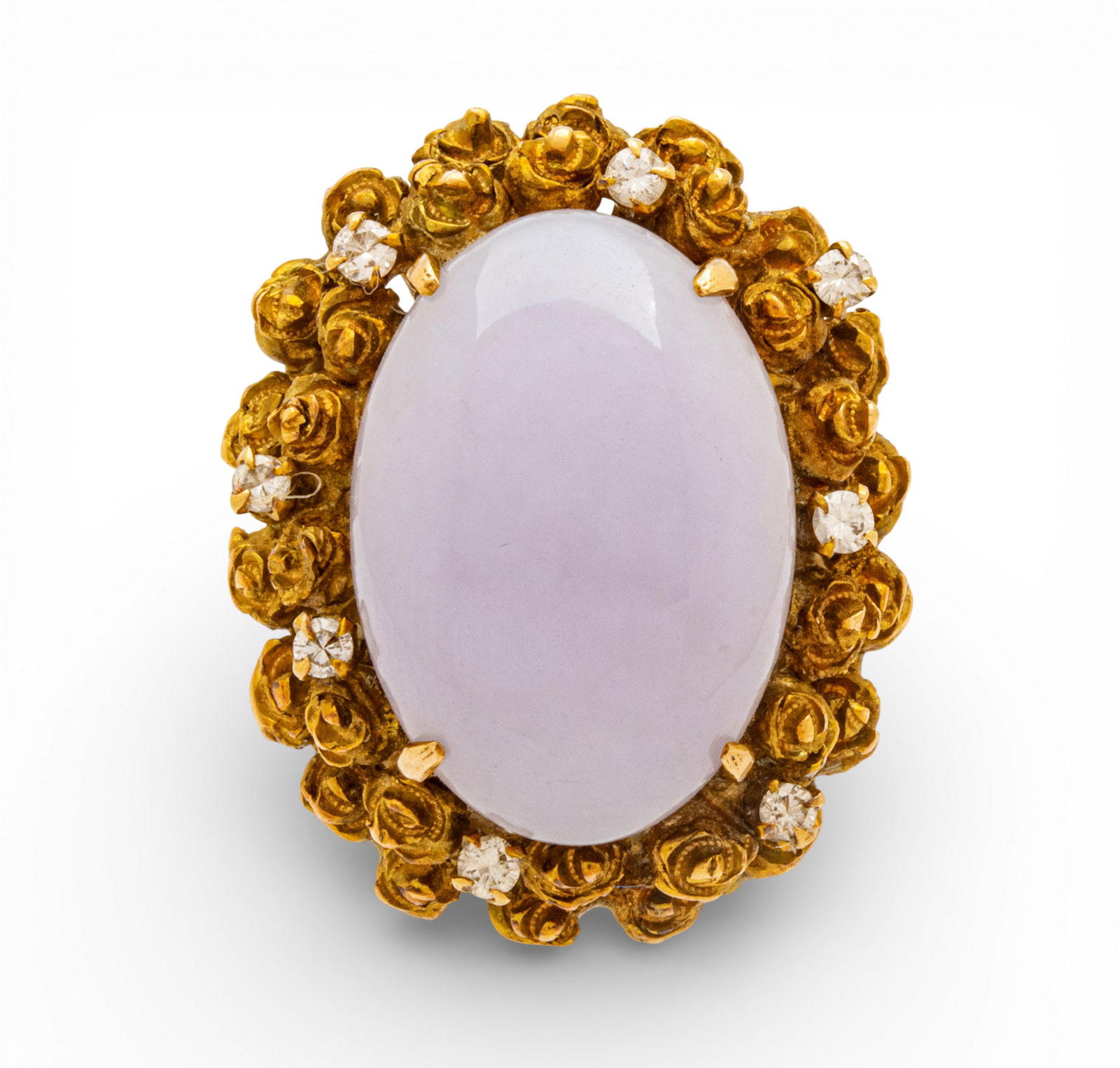 14K Yellow Gold Oval Lavender Jadeite Ring (1 of 8)