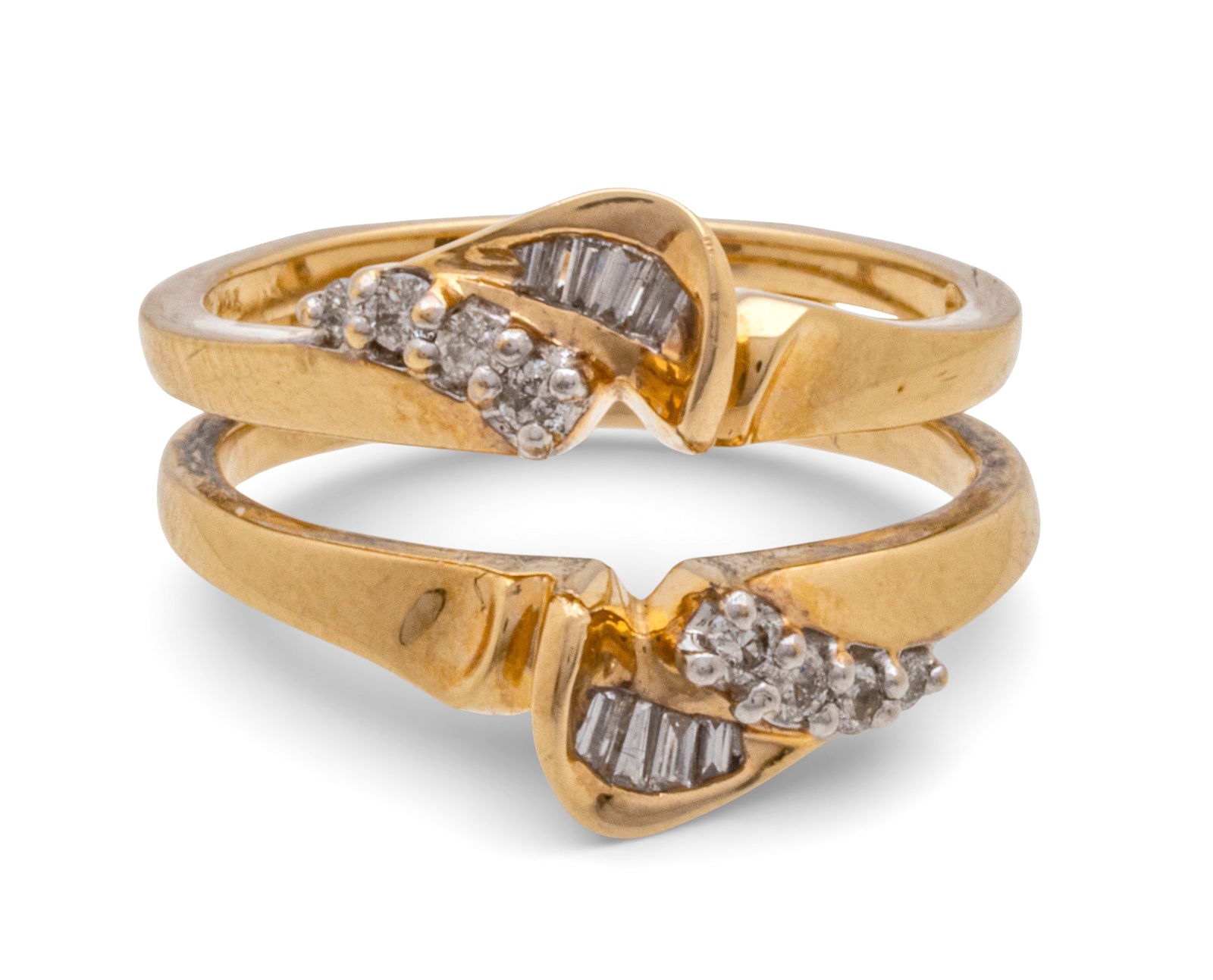 Original Designs 14k Yellow Gold and Diamond Ring Jacket 6.75 5.7 g (1 of 6)