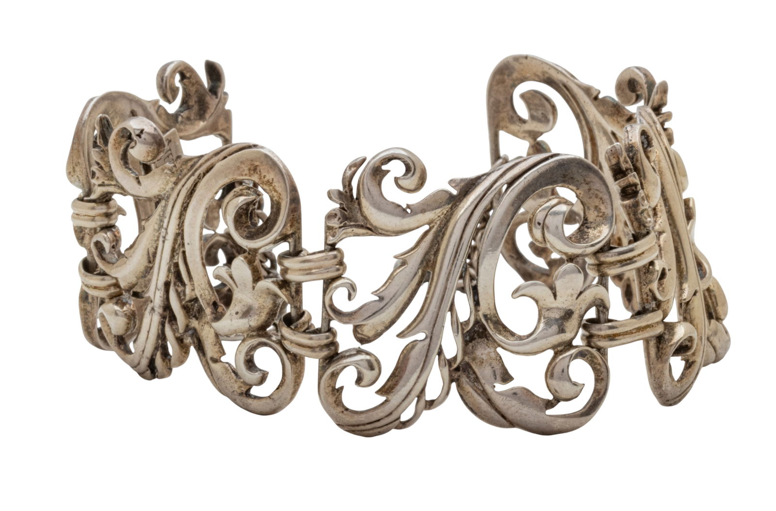 Lang Sterling Silver Vintage Bracelet 1960, W 1" L 6" 39 g 1 PC (1 of 7)