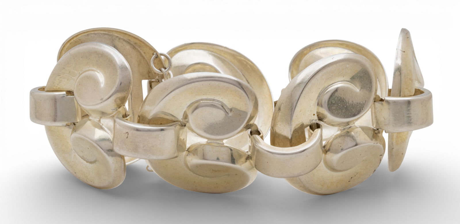 Monet Sterling Silver Link Bracelet W 1.3" 69 g (1 of 5)