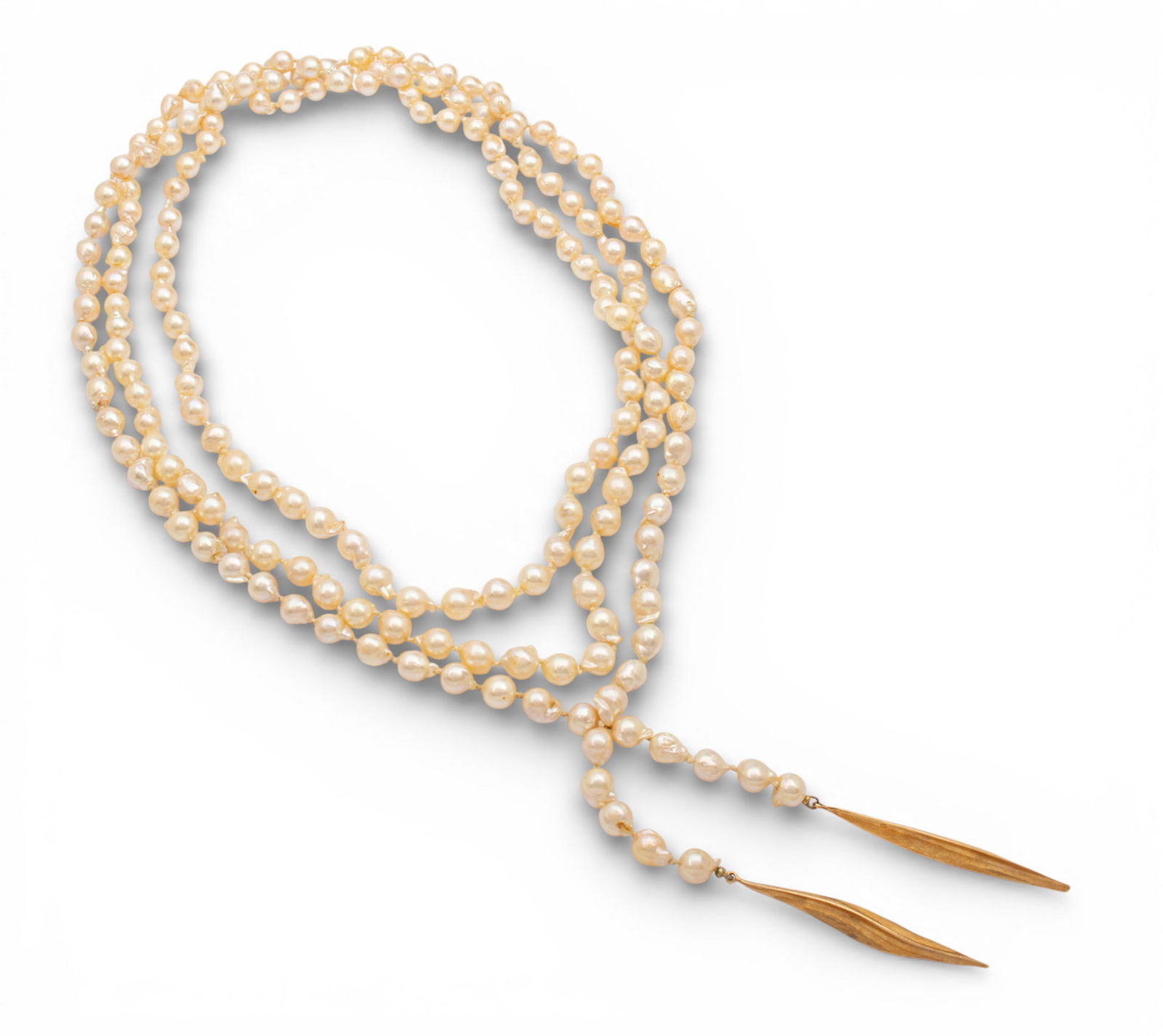 Baroque Pearl 6mm Necklace, Opera Length L 74" (1 of 3)