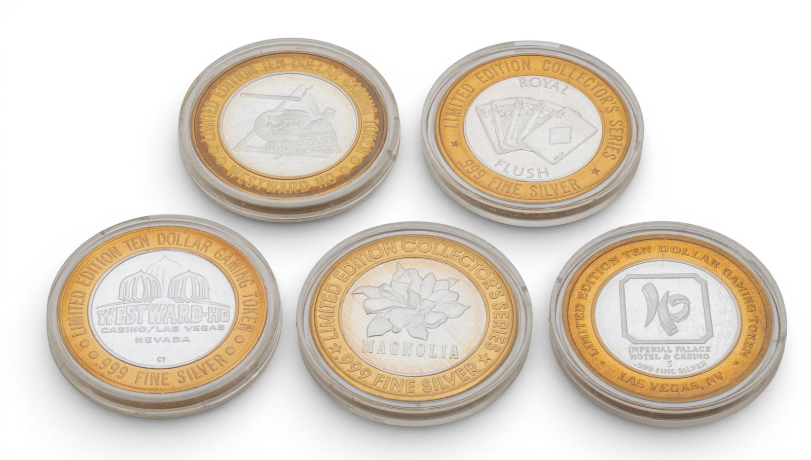 .999 Silver Casino Coins Dia. 1.75" 5 PCS (1 of 3)