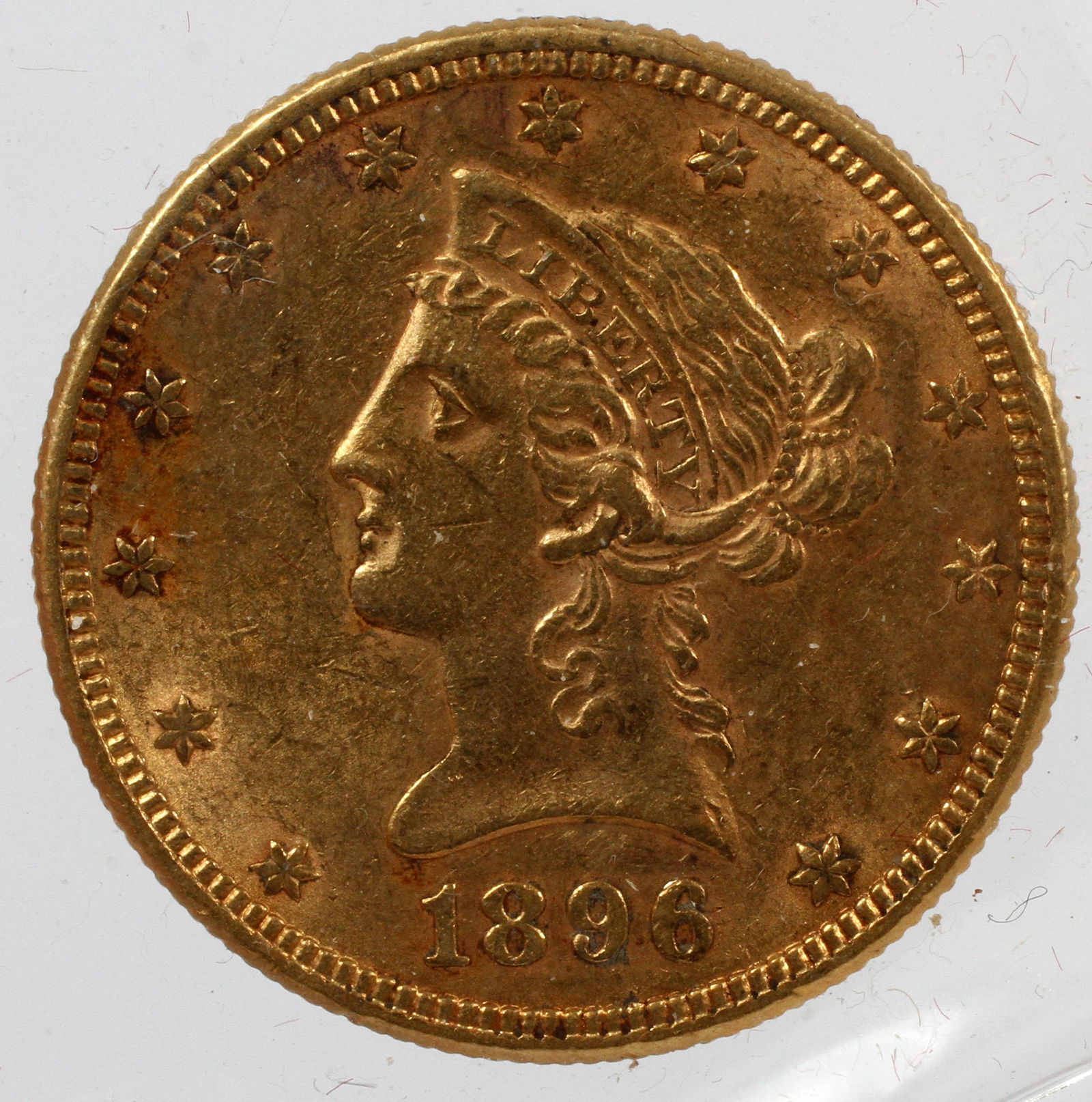Rare U.S $10.dollar Gold Liberty Head Coin Mintage; 76,270 1896 (1 of 7)