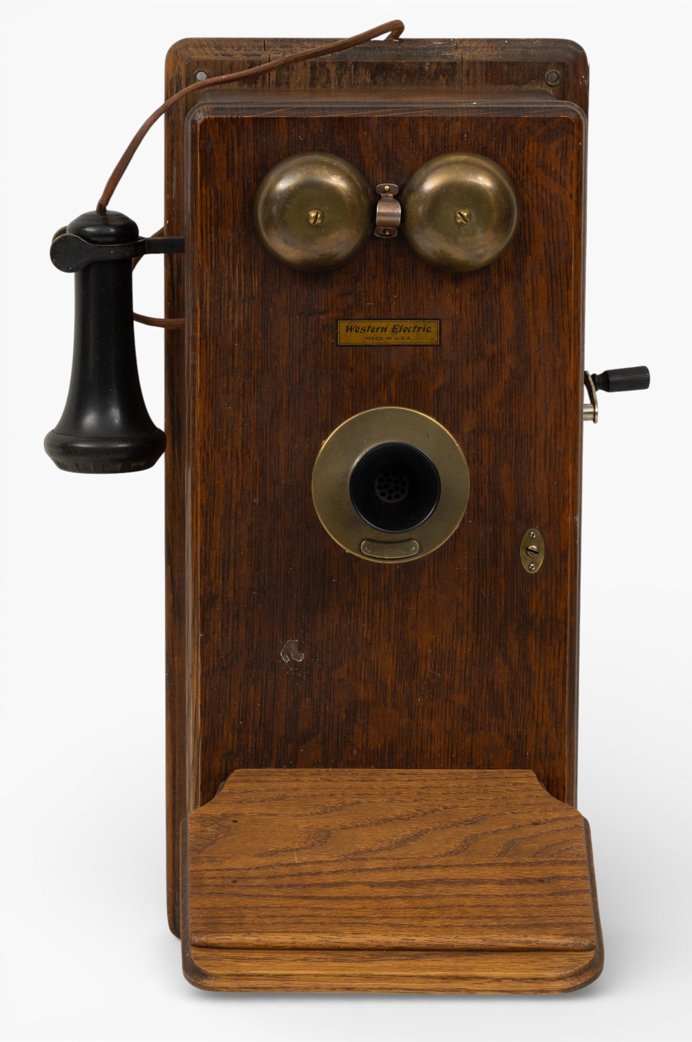 Western Electric Model 317BS Wall Mount Telephone, Ca. Early 20th C., H 20.5" W 9.25" Depth 12" (1 of 5)