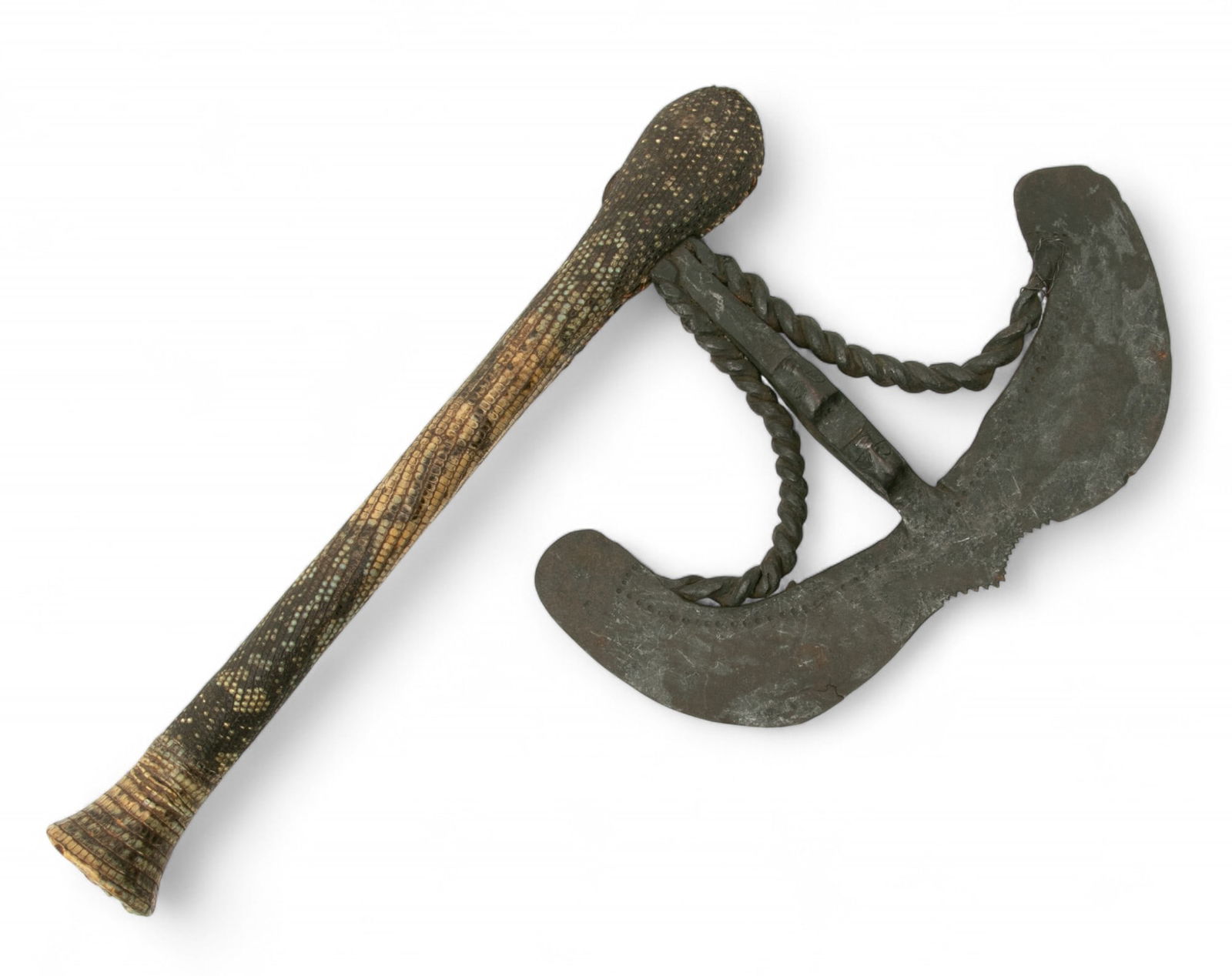 Songye Peoples, Nsapo Group (Democratic Republic of Congo,) Ceremonial Iron Axe, Ca. Late 19th - (1 of 2)
