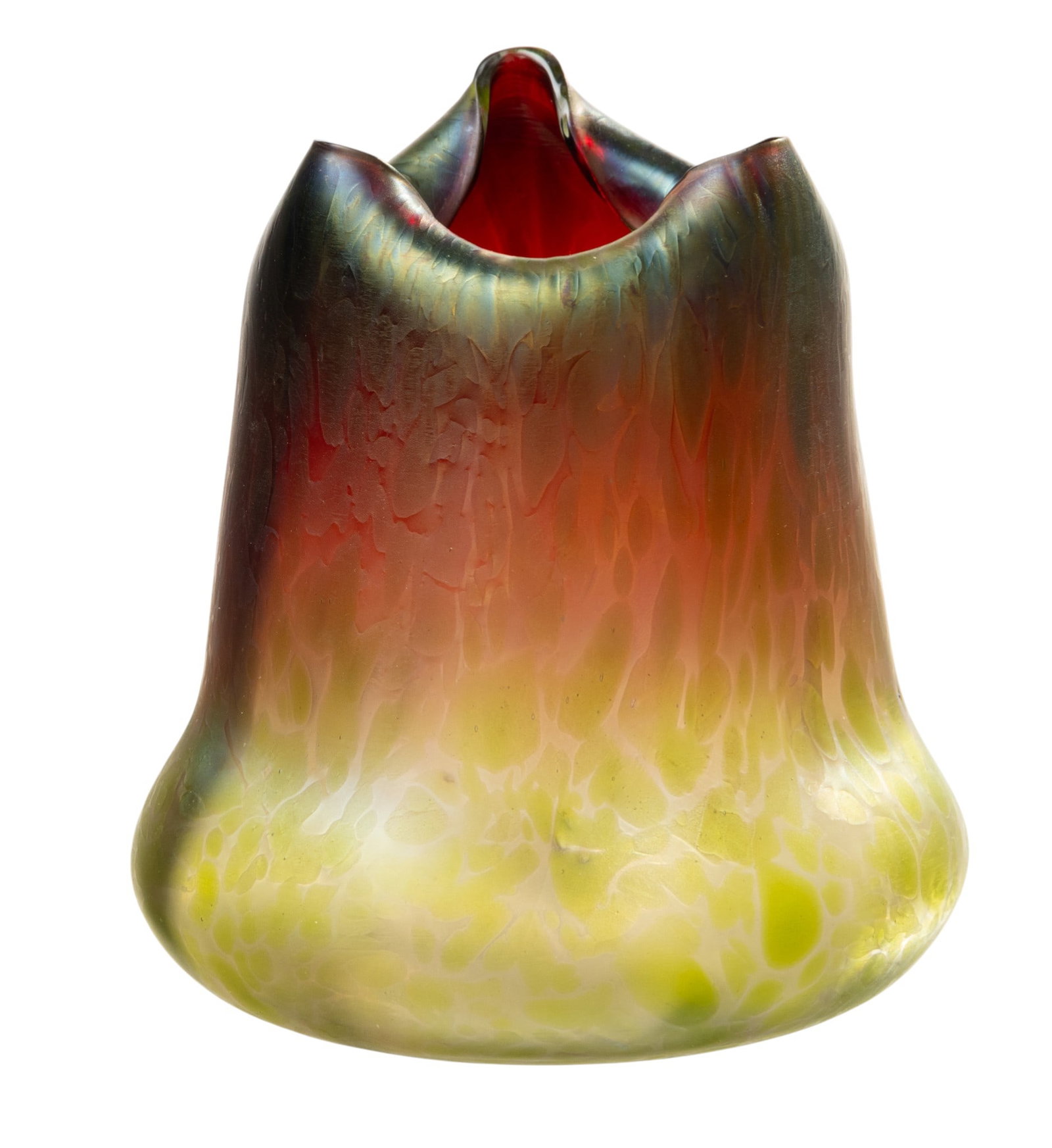 Loetz Phaenomen Genre Iridescent Vase 1910, H 7" W 4.7" (1 of 5)