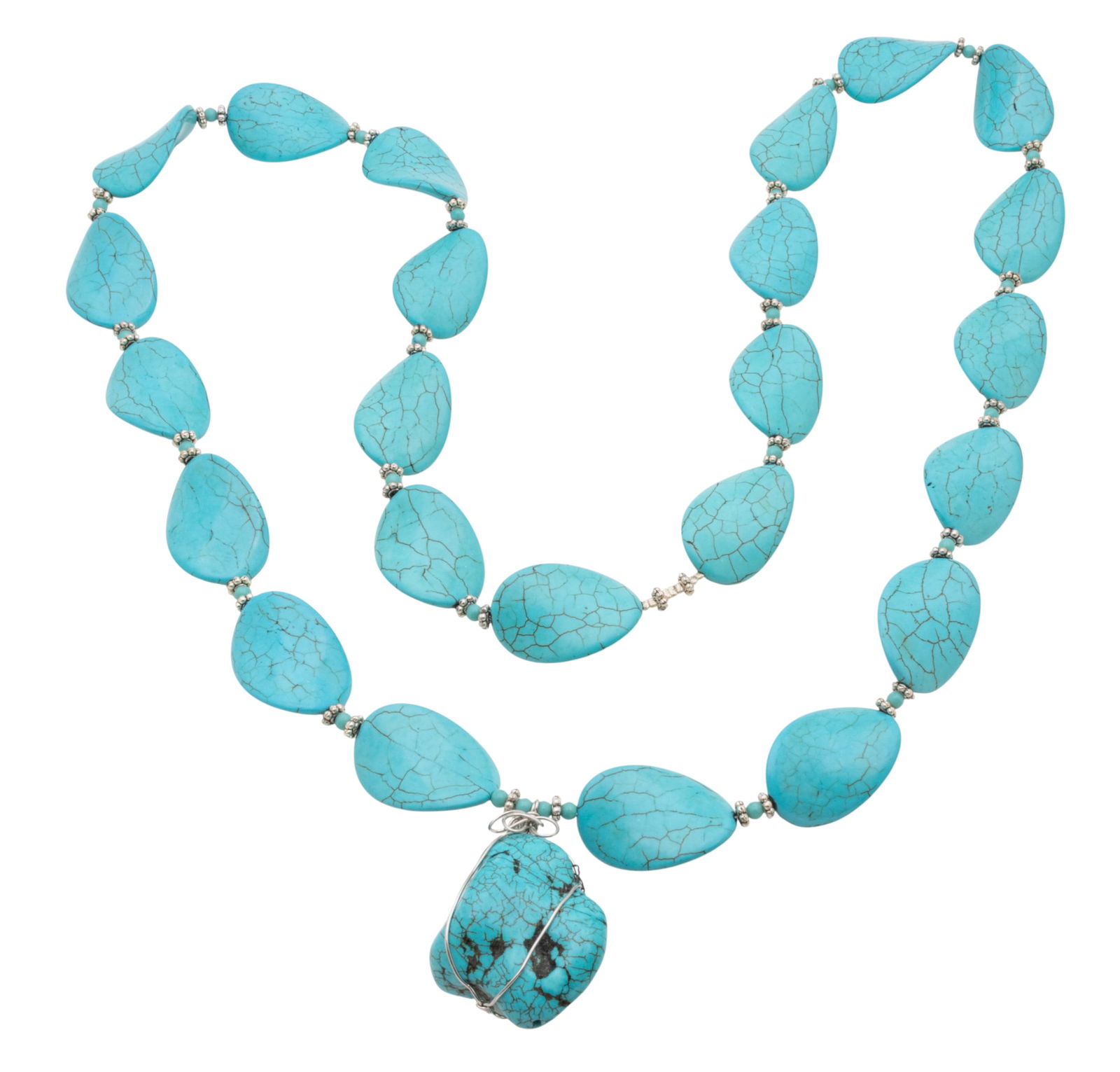 Designer Long Turquoise - Like Necklace L 38" 207 g 1 PC (1 of 5)