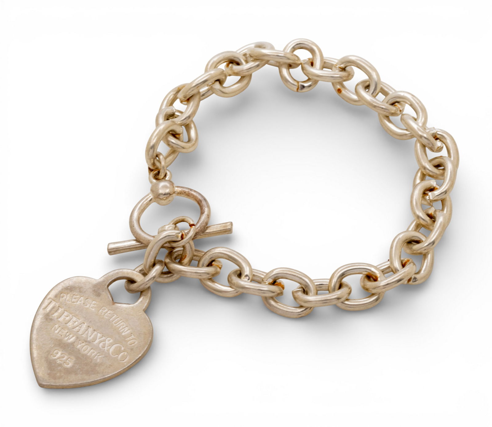 Tiffany & Co. (New York) "Please Return to Tiffany" Sterling Silver Toggle Bracelet L 7" 23.2 g (1 of 4)