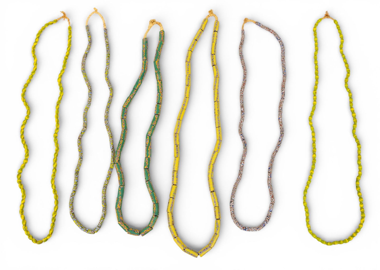 Six African Venetian Millefiori Trade Bead Necklaces 6 PCS (1 of 7)