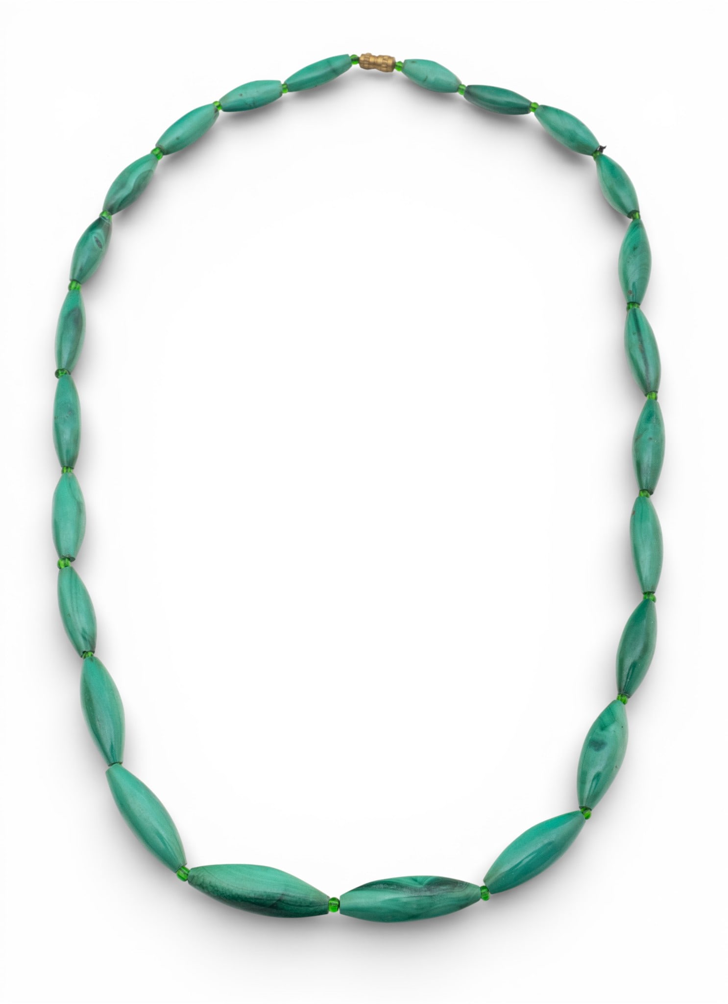 Tanzania Malachite Marquis Shape Bead Choker L 19" 1.5 t oz 1 PC (1 of 4)