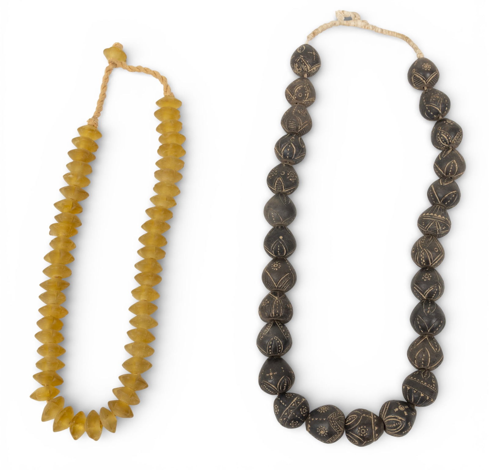 African Terra Cotta and Glass Necklaces 2 PCS (1 of 7)