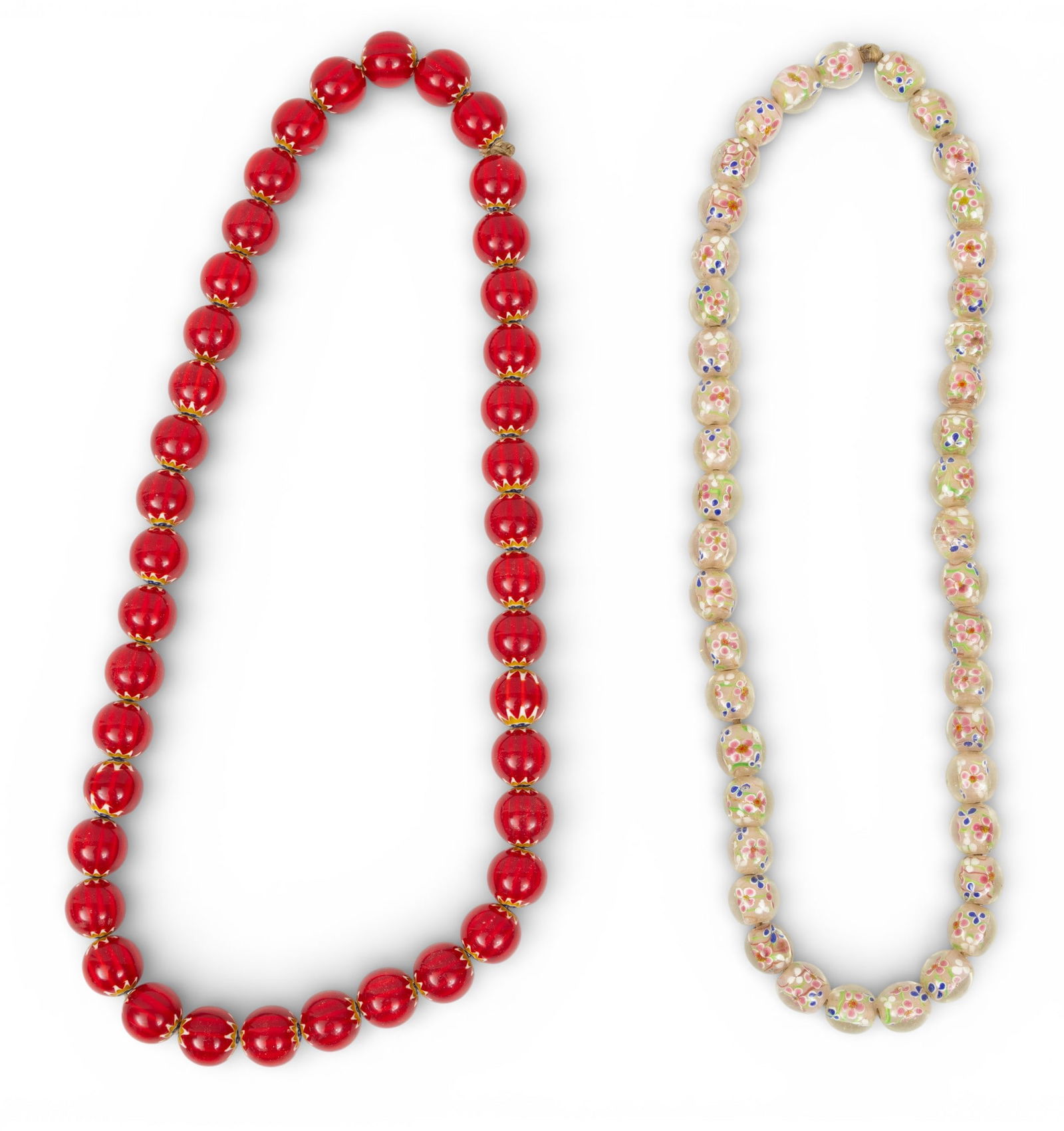 Two African Glass Trade Bead Necklaces 2 PCS (1 of 5)