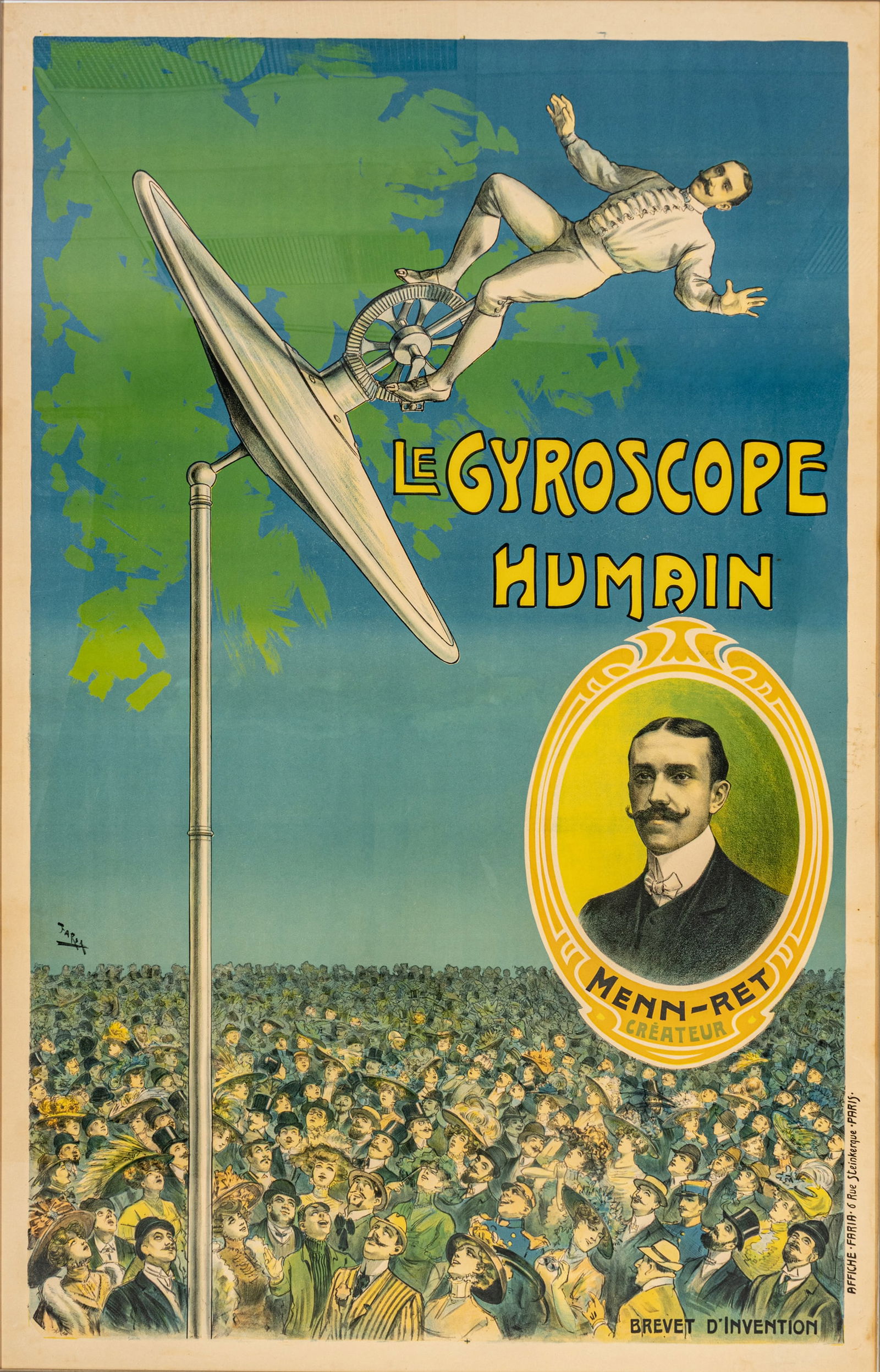 Candido Aragonese Faria (French, 1849-1911) Lithographic Poster in Colors on Paper, Linen Backed, (1 of 13)