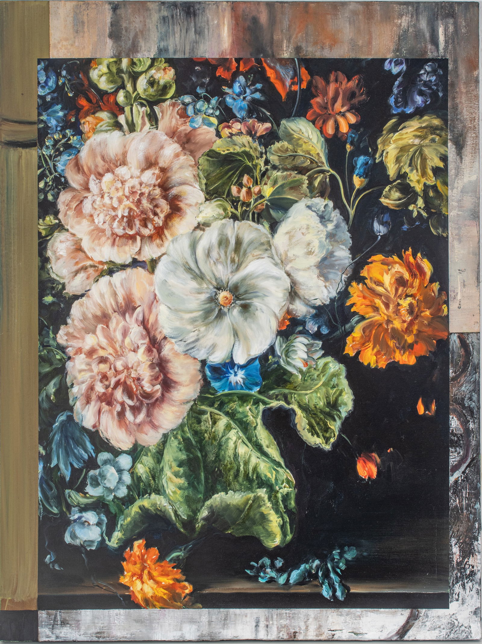 Marilyn McAvoy (Canadian) Oil on Canvas 'Morning Glory', H 48" W 36": Marilyn McAvoy (Canadian) Oil on Canvas 'Morning Glory', H 48" W 36" Signed and titled verso. Stretched canvas, unframed. Provenance: Denise Roberge, The Gallery, Palm Desert, California; Acqui