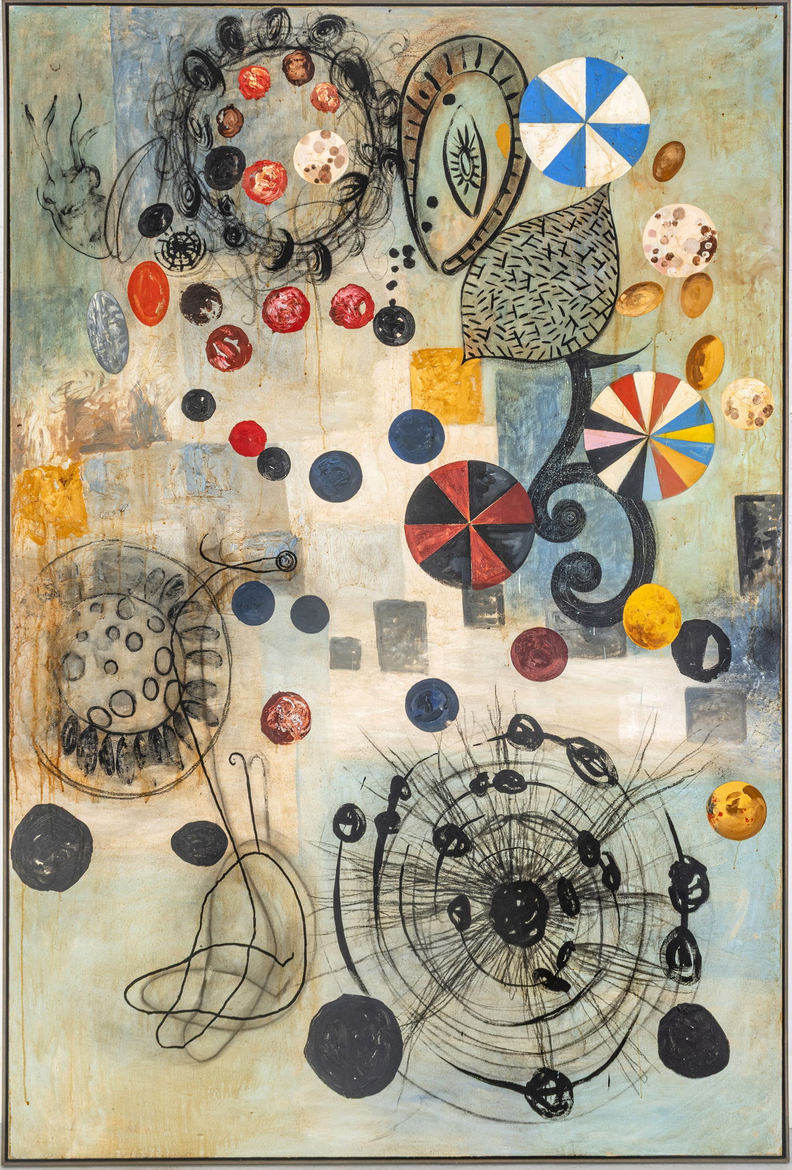 T. L. Solien (American, B. 1949) Oil on Canvas, 1991, 'Wreath', H 82" W 61" (1 of 12)