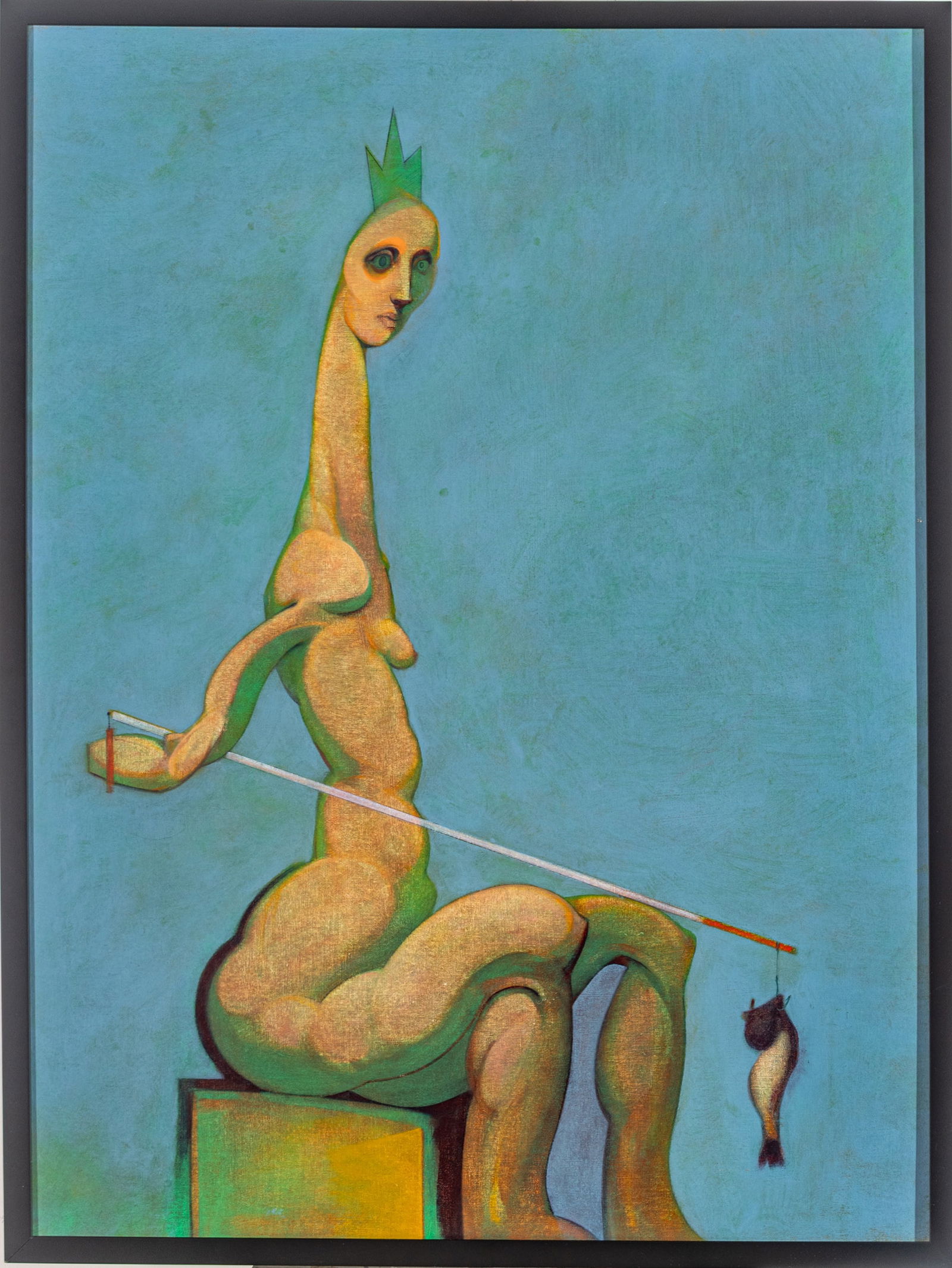 Kip Kowalski (American/Detroit, B. 1955) Oil on Canvas, 2014, 'Let Us Filet', H 44" W 32" Frame (1 of 7)