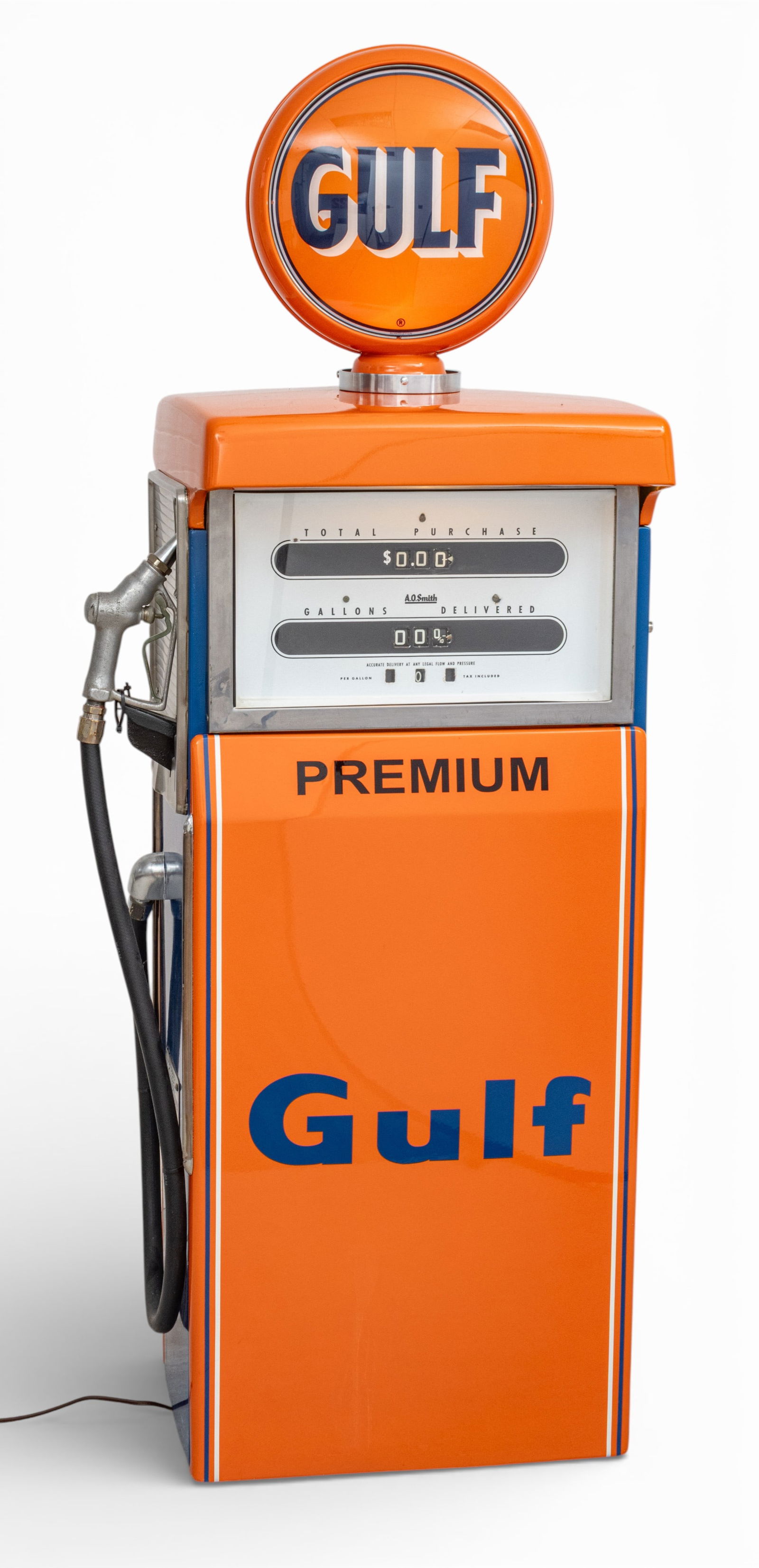 Mid Century Gulf Oil Gas Pump, H 74" W 25" Depth 17" (1 of 6)
