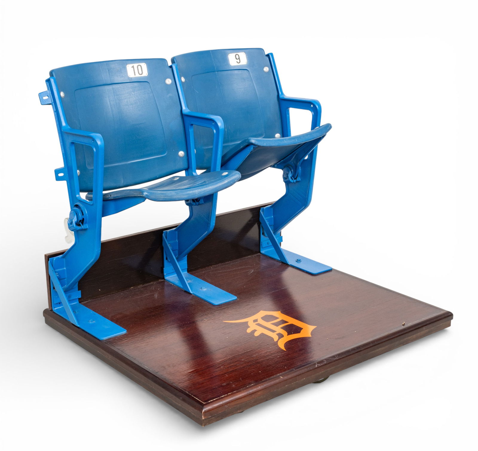 Detroit Tigers Set of Two Seats on from Tiger Stadium, on Custom Platforms H 32.5" W 41" (1 of 7)