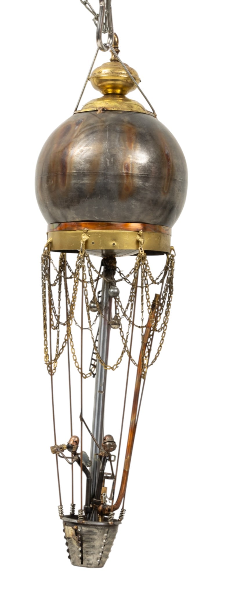 Sonny Dalton (American, 1933-2011) Steampunk Hot Air Balloon Sculpture, 2002, H 35" Dia. 10" (1 of 5)