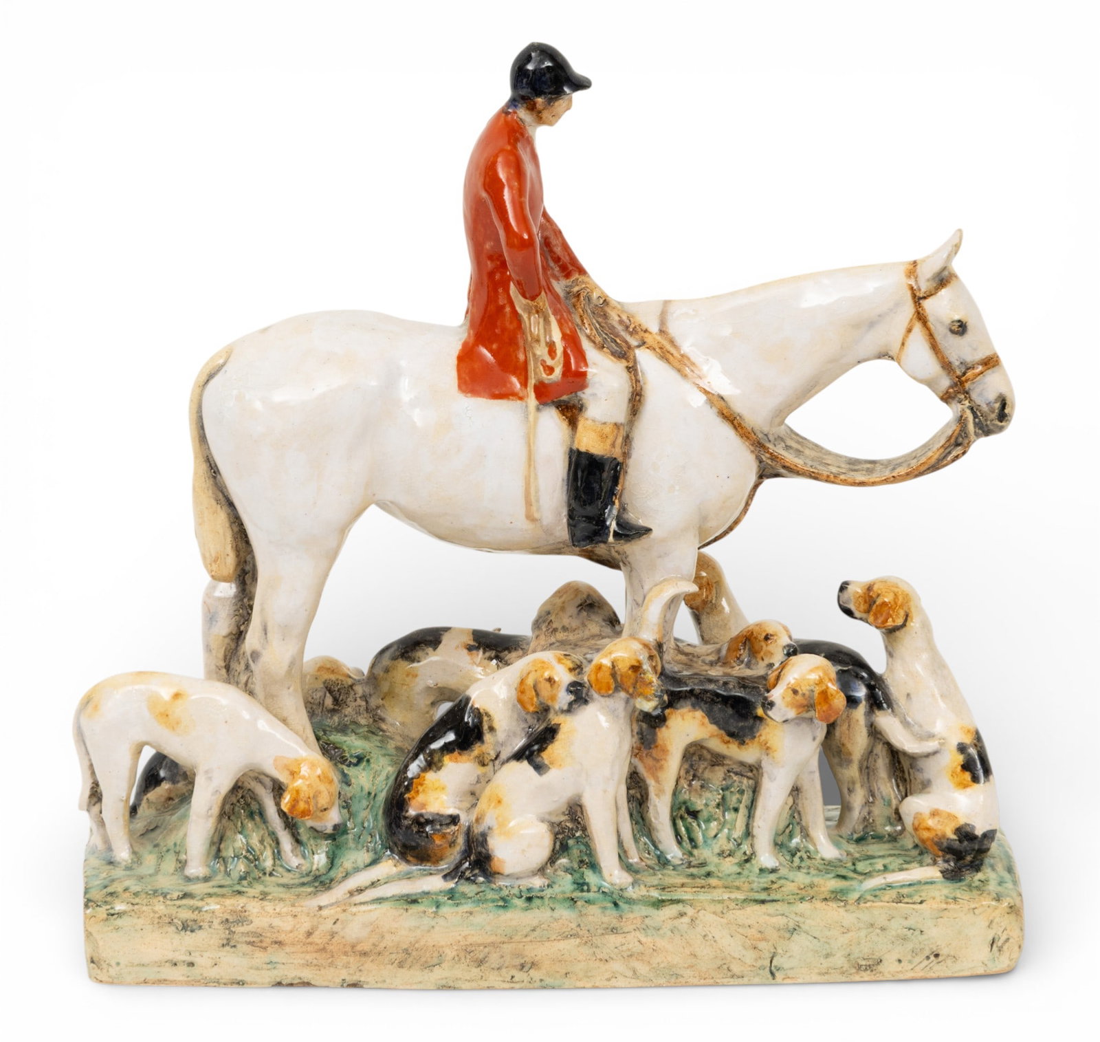 Kathleen Wheeler (American, B. 1962) Porcelain Equestrian Figure H 9.5" W 3" L 9.5" (1 of 9)