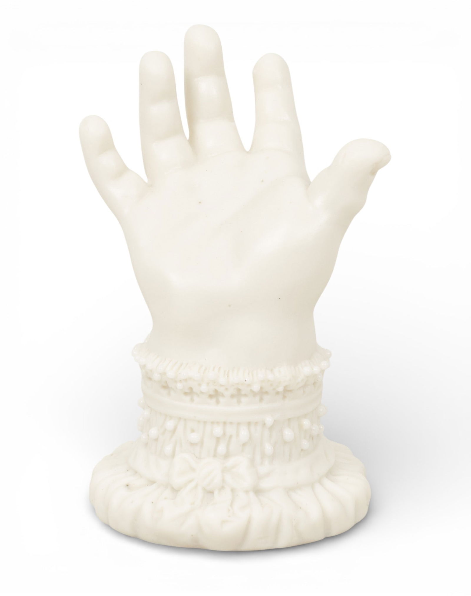 English Victorian Bisque Baby's Hand, Ca. 1868, H 4" W 2.5" L 2.5" (1 of 5)