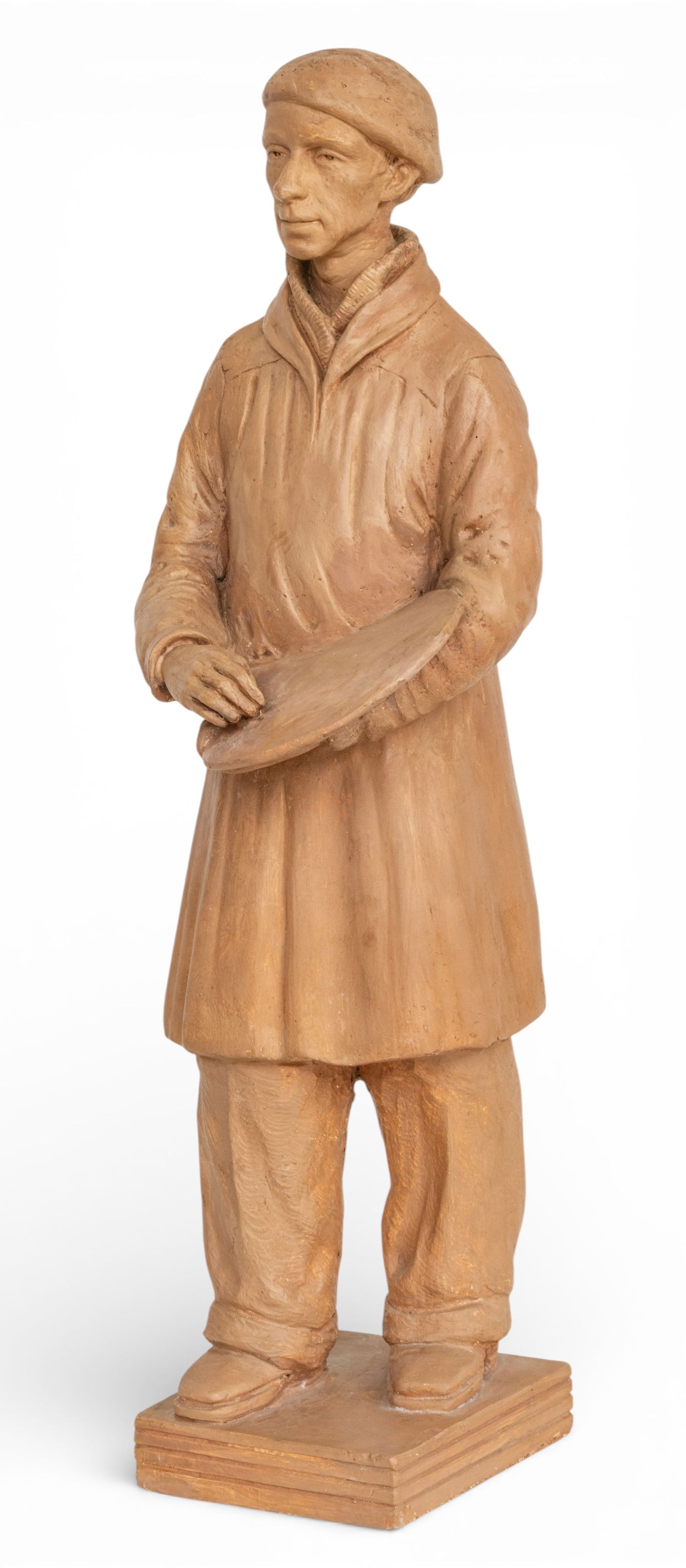 Beaver Edwards (American - Detroit, 1899-1986) Ceramic Sculpture, 1939, 'Edgar Yaeger', H 22" W 7" (1 of 8)