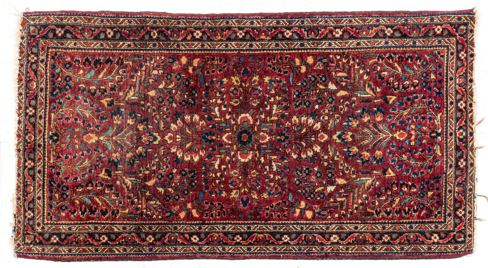 Sarouk Persian Wool Oriental Mat 1930, W 2' 7" L 4' 9" (1 of 5)