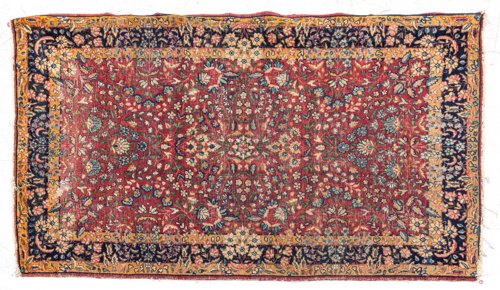 Kerman Persian Hand Woven Wool Oriental Rug 1900, W 3' L 5' 2" (1 of 4)