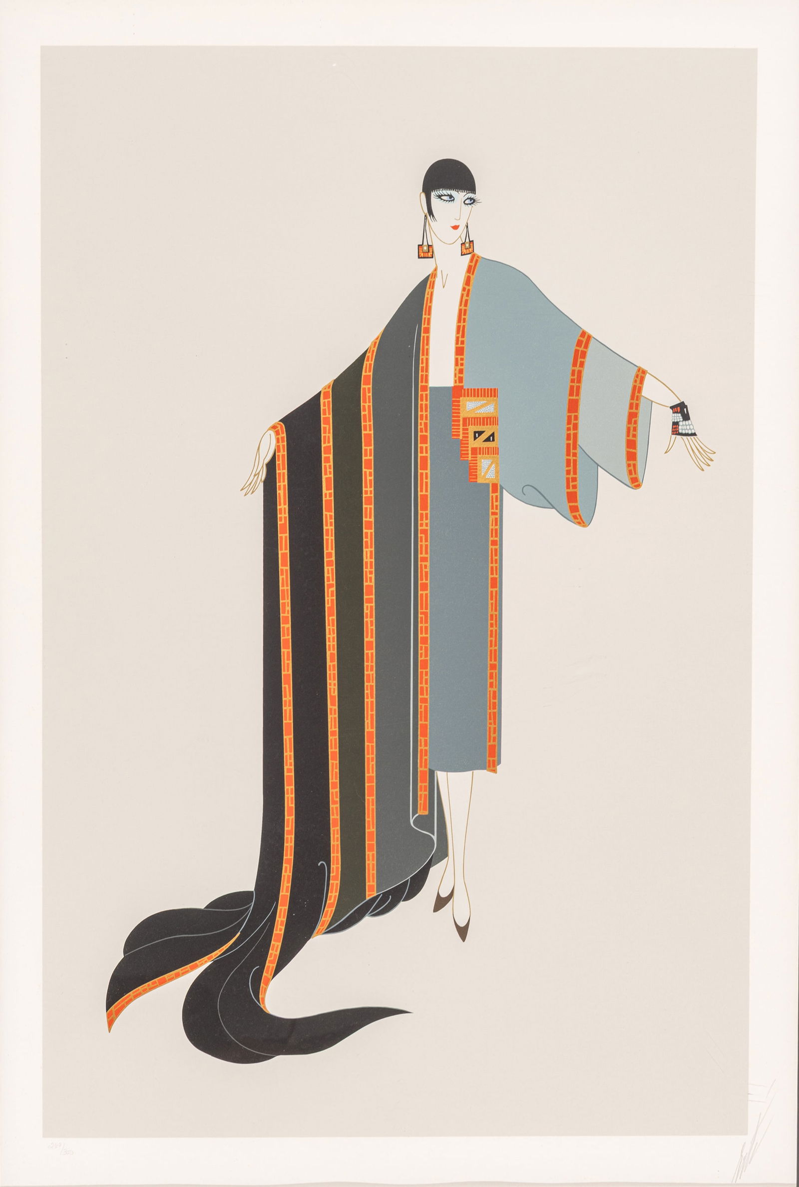 Erté (Romain De Tirtoff) (French, 1892-1990) Serigraph on Paper 1980, 'Michelle', H 24.75" W (1 of 8)