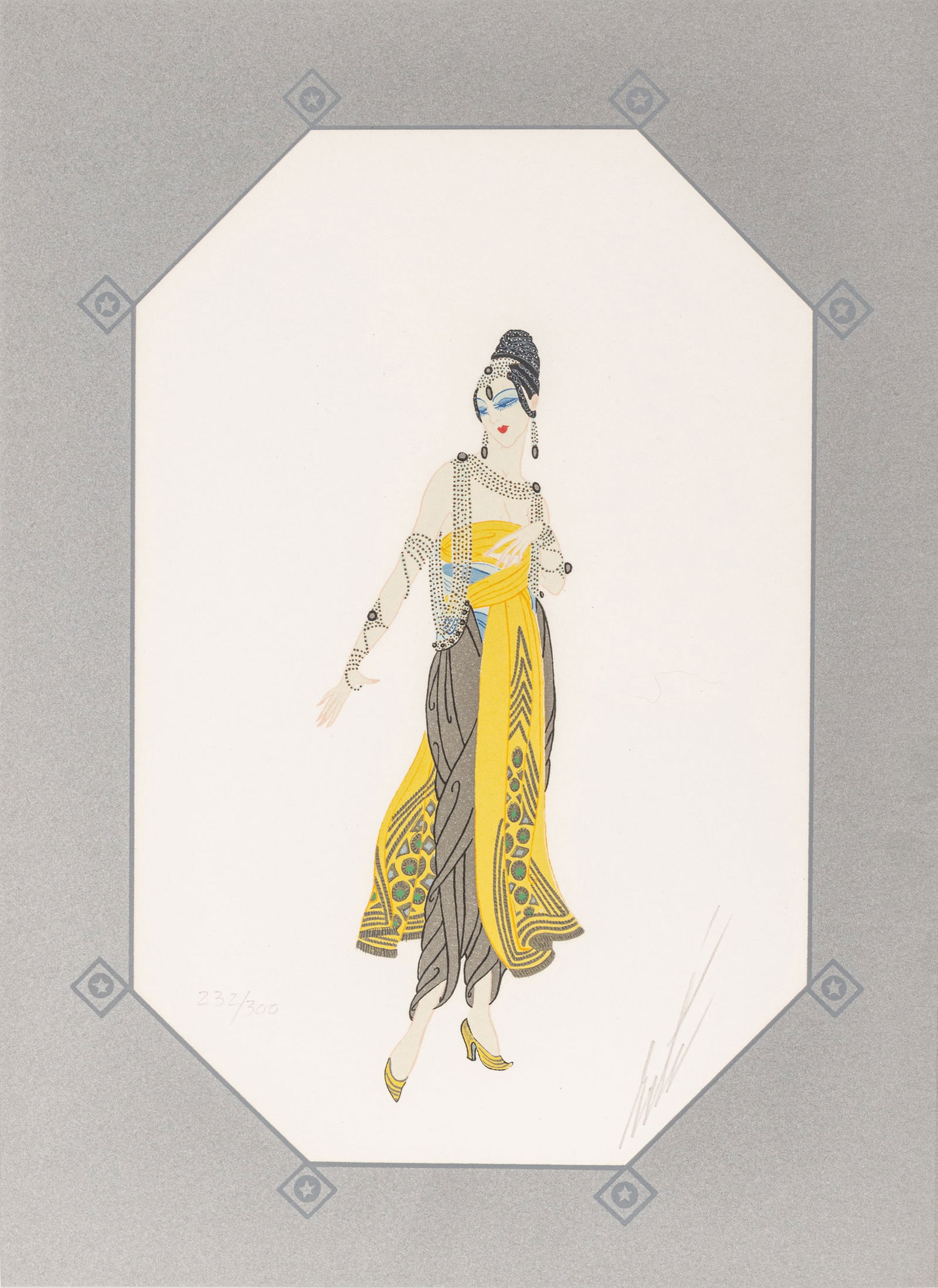 Erté (Romain De Tirtoff) (French, 1892-1990) Serigraph on Paper, 1980s, 'Bagdad', H 12.5" W (1 of 6)