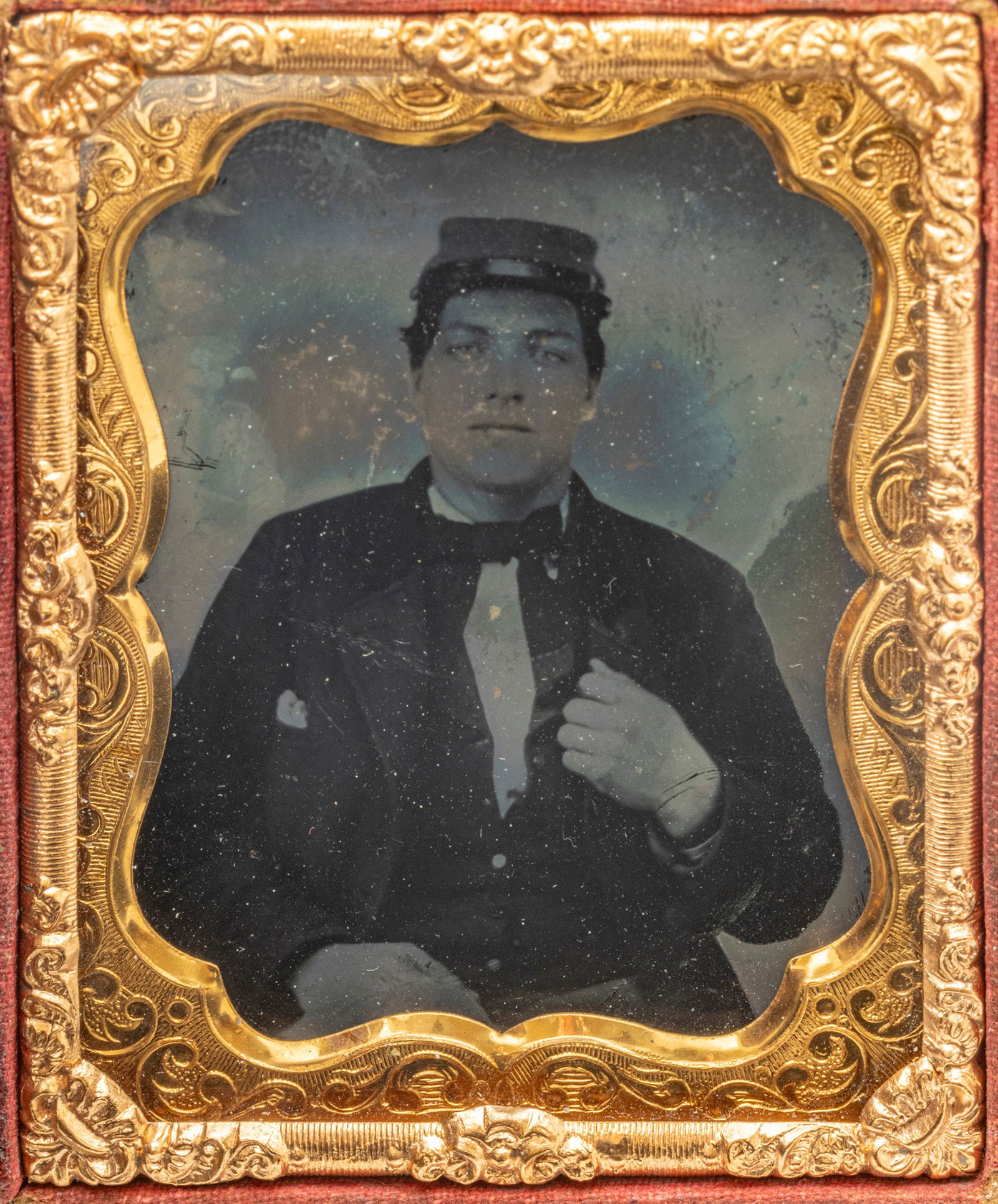 1/9 Plate Ambrotype, Portrait of a Gentleman, Ca. 1860s, H 2.5" W 2" (1 of 4)