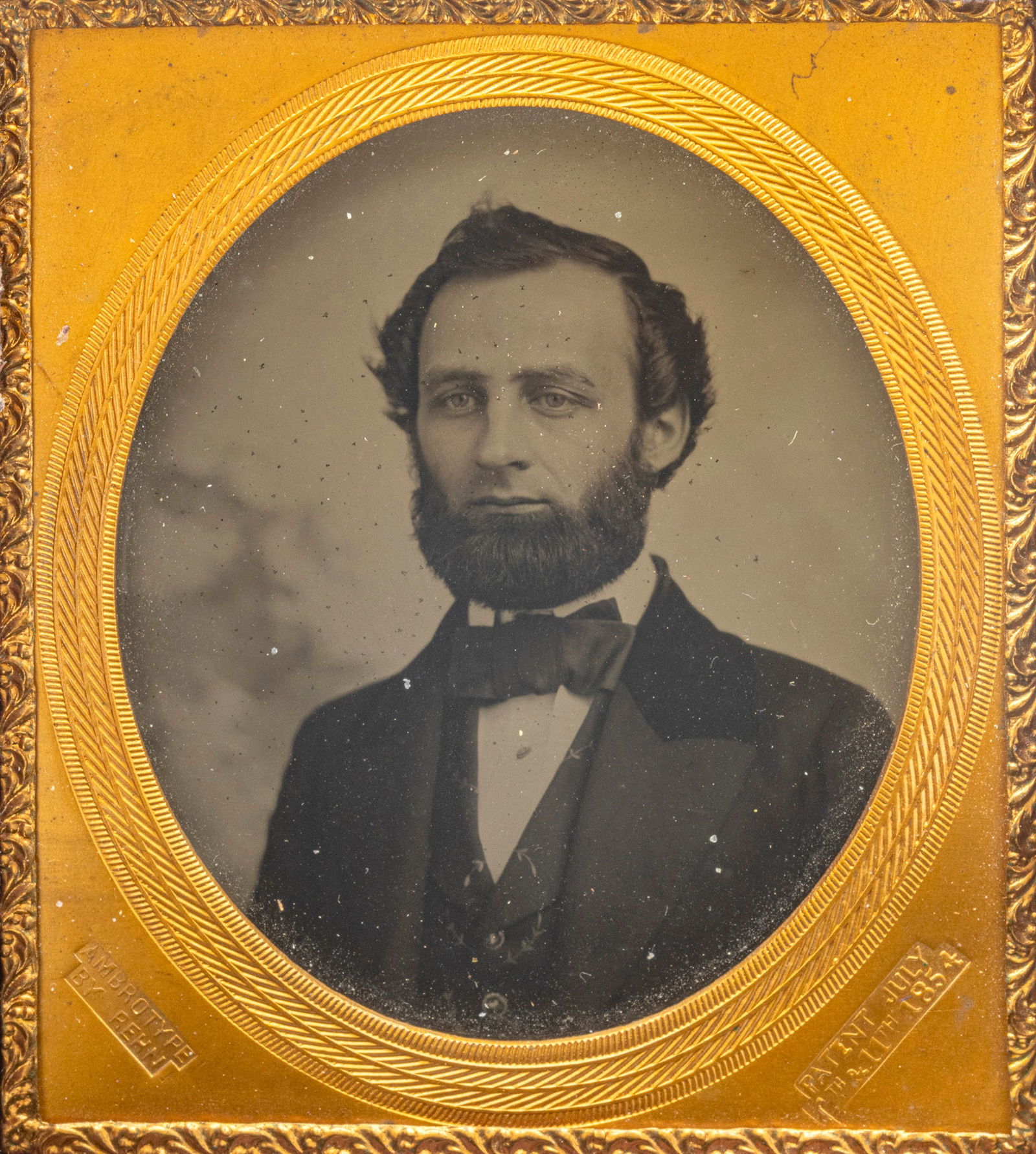 1/6 Plate Ambrotype by Rehn, Ca. 1860, H 2.75" W 2" (1 of 4)