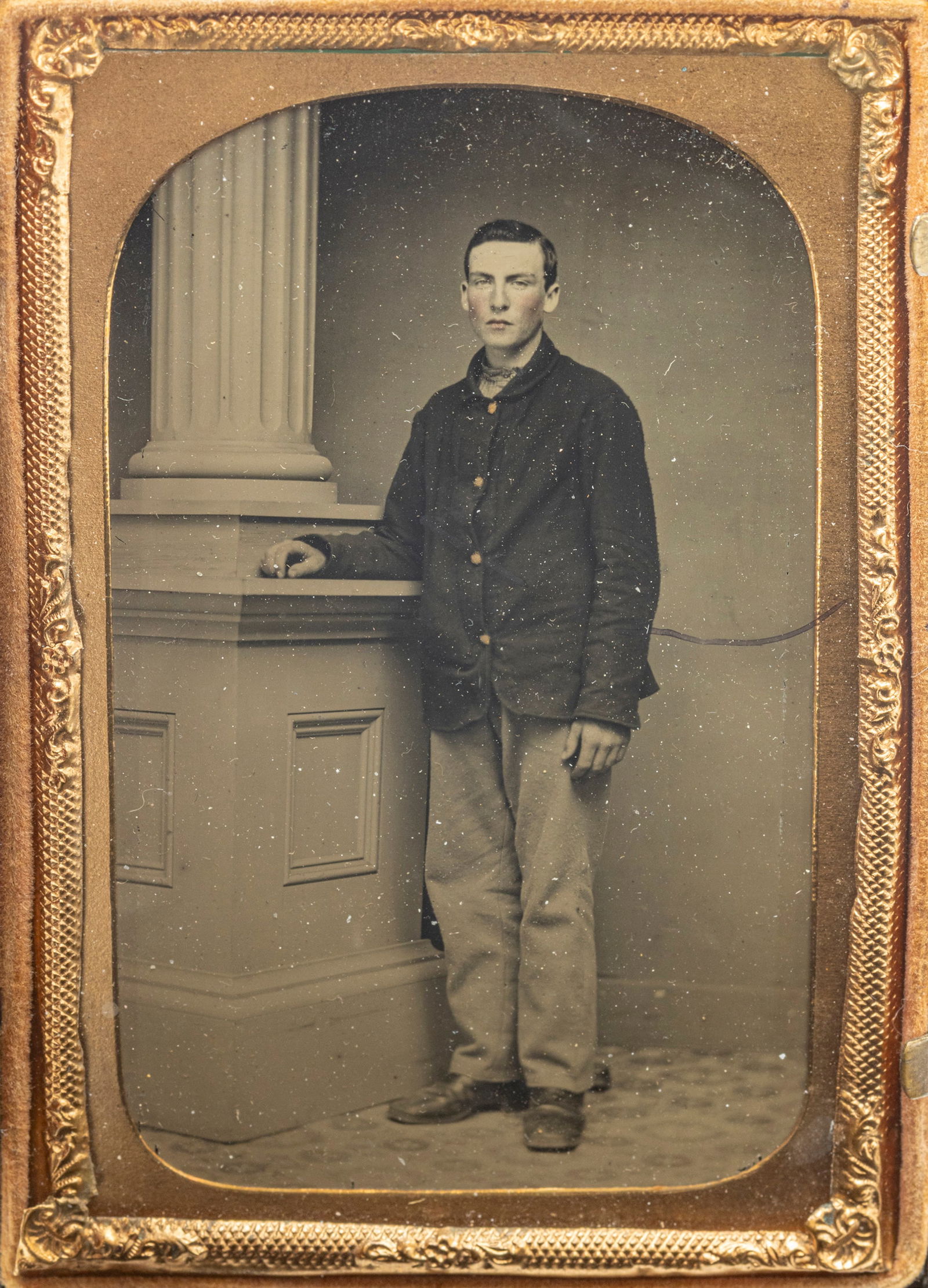 Ambrotype of a Young Man, Ca. 1860, H 3.5" W 2" (1 of 4)