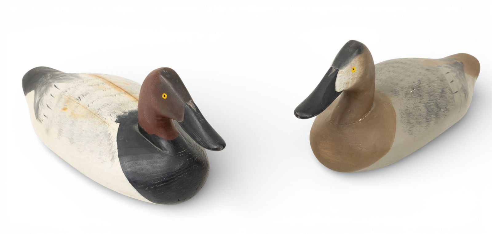 William Heverin (American, 1860-1951) Canvasback Drake Decoys, Ca. Early 20th Cent., 2 PCS (1 of 5)