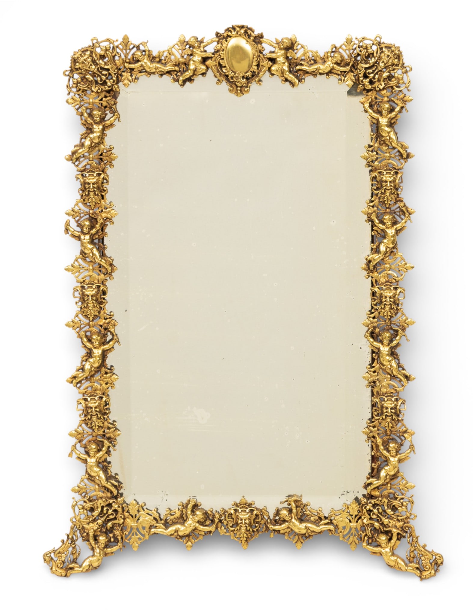 Bronze Easel Mirror H 15" W 10.5" (1 of 4)