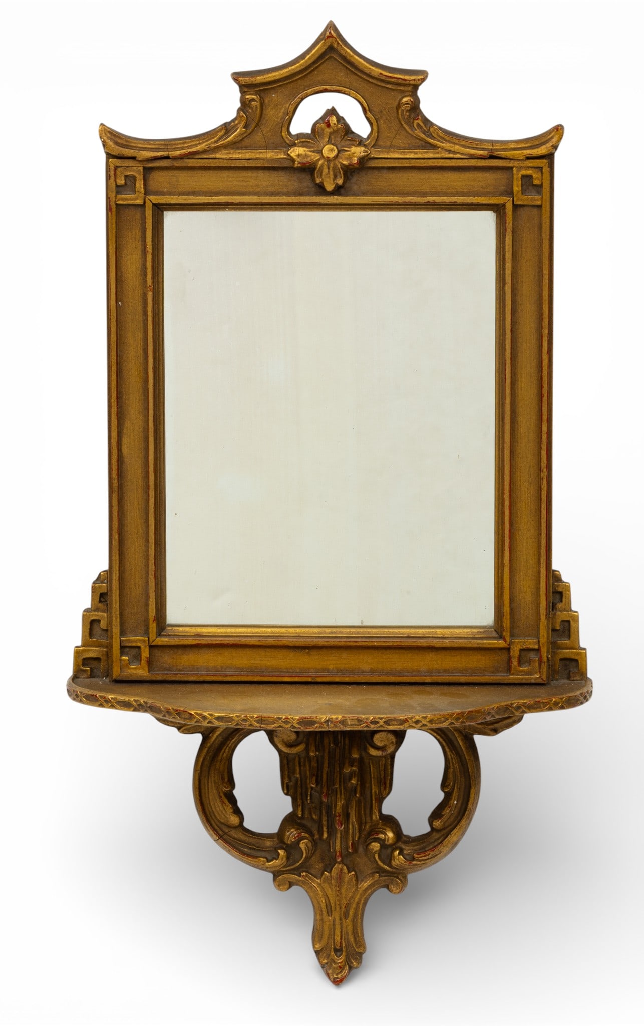 Wall Mirror with Curio Shelf 1930, H 22" W 12" (1 of 3)